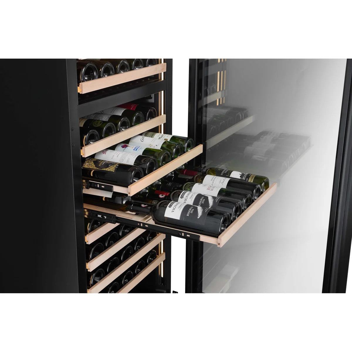 CELLA - 145 bottle Dual Zone Wine cooler - FWS154D-BLACK