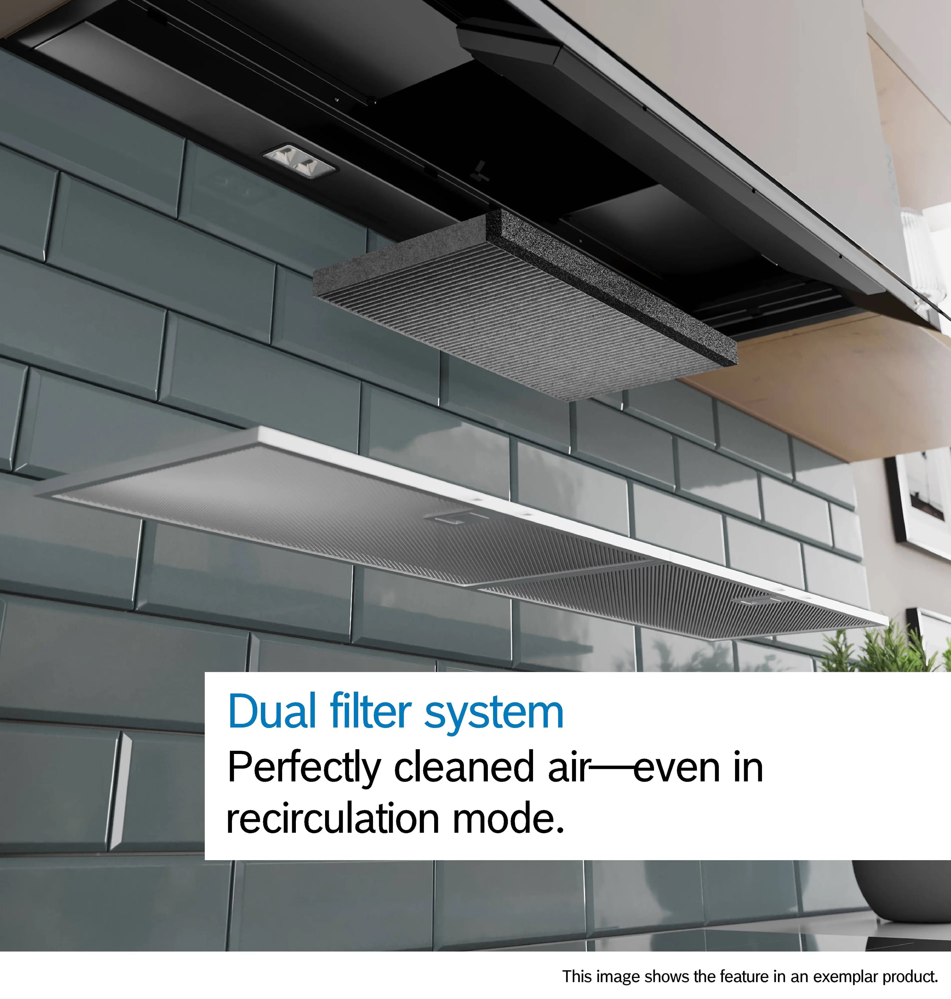 Bosch Series 6 Integrated Design Hood 90 cm clear glass black printed, Matt black - DBB97DP60B