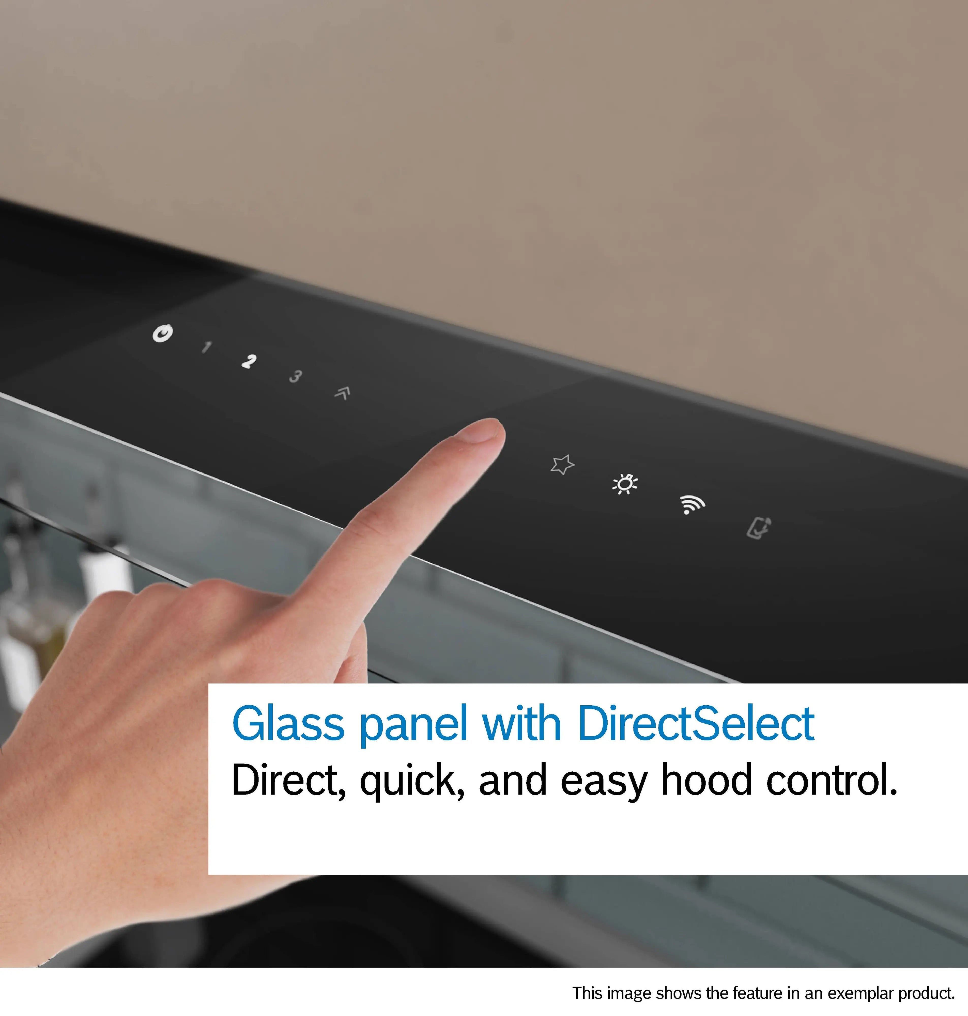 Bosch Series 6 Integrated Design Hood 60 cm clear glass black printed, Matt black - DBB67DP60B