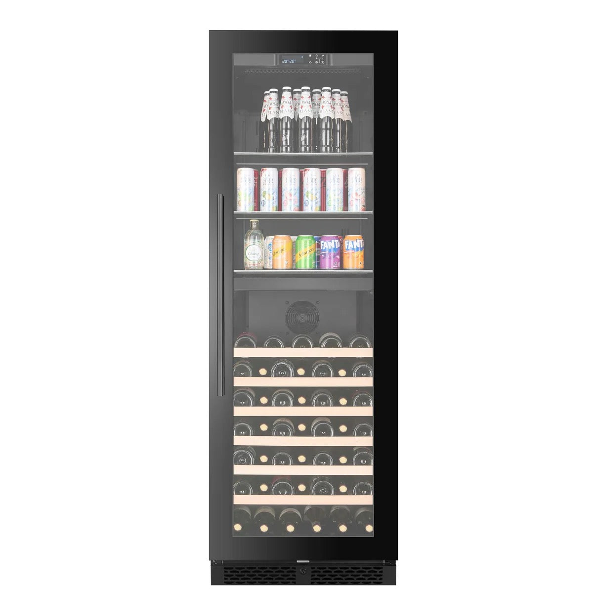 CELLA 600mm Beverage Centre - 53 Bottle / 126 Cans - 57cm Depth - WBV93D-BLACK