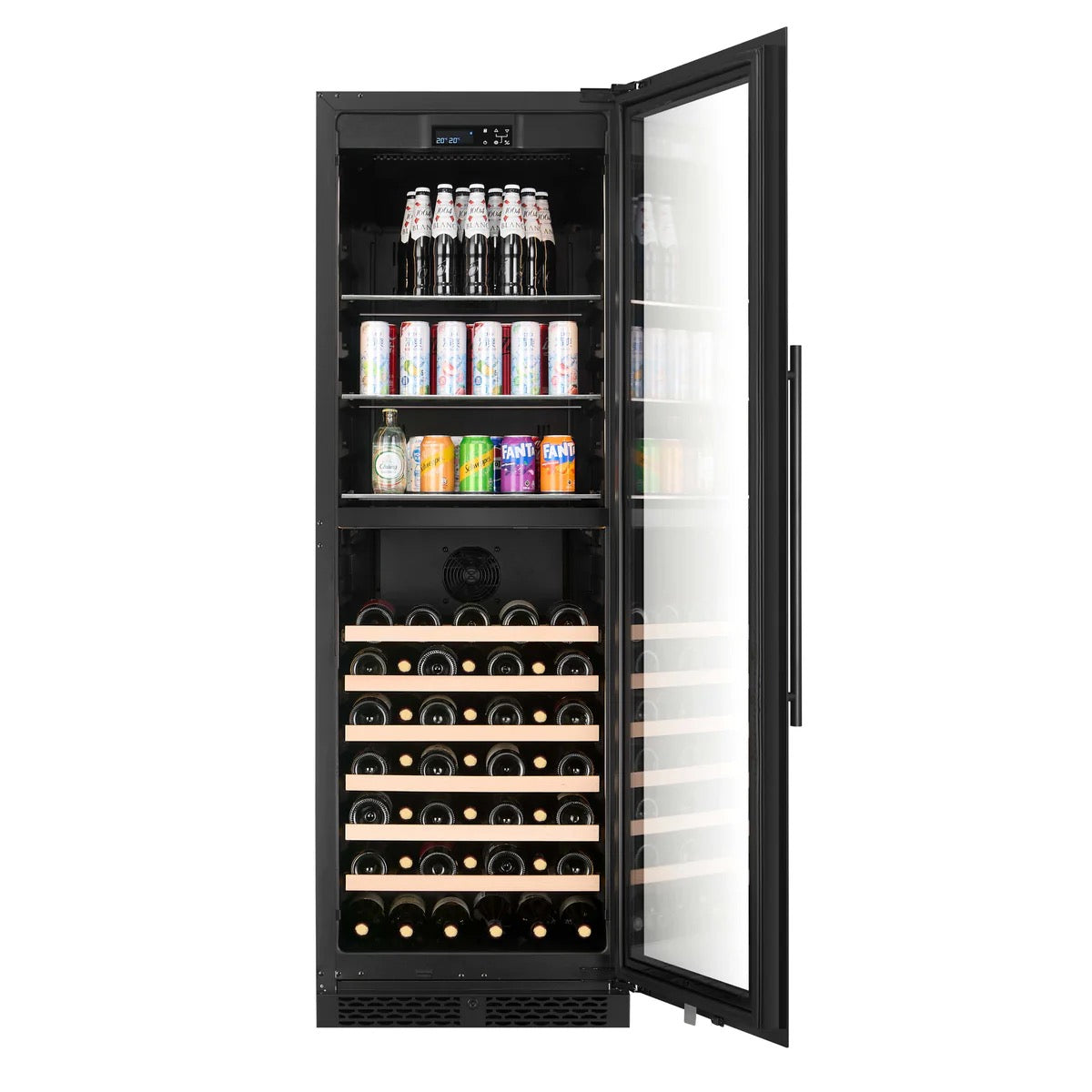 CELLA 600mm Beverage Centre - 53 Bottle / 126 Cans - 57cm Depth - WBV93D-BLACK