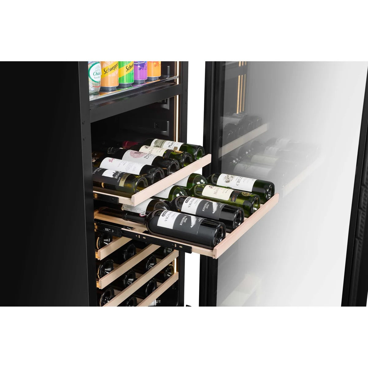CELLA 600mm Beverage Centre - 53 Bottle / 126 Cans - 57cm Depth - WBV93D-BLACK