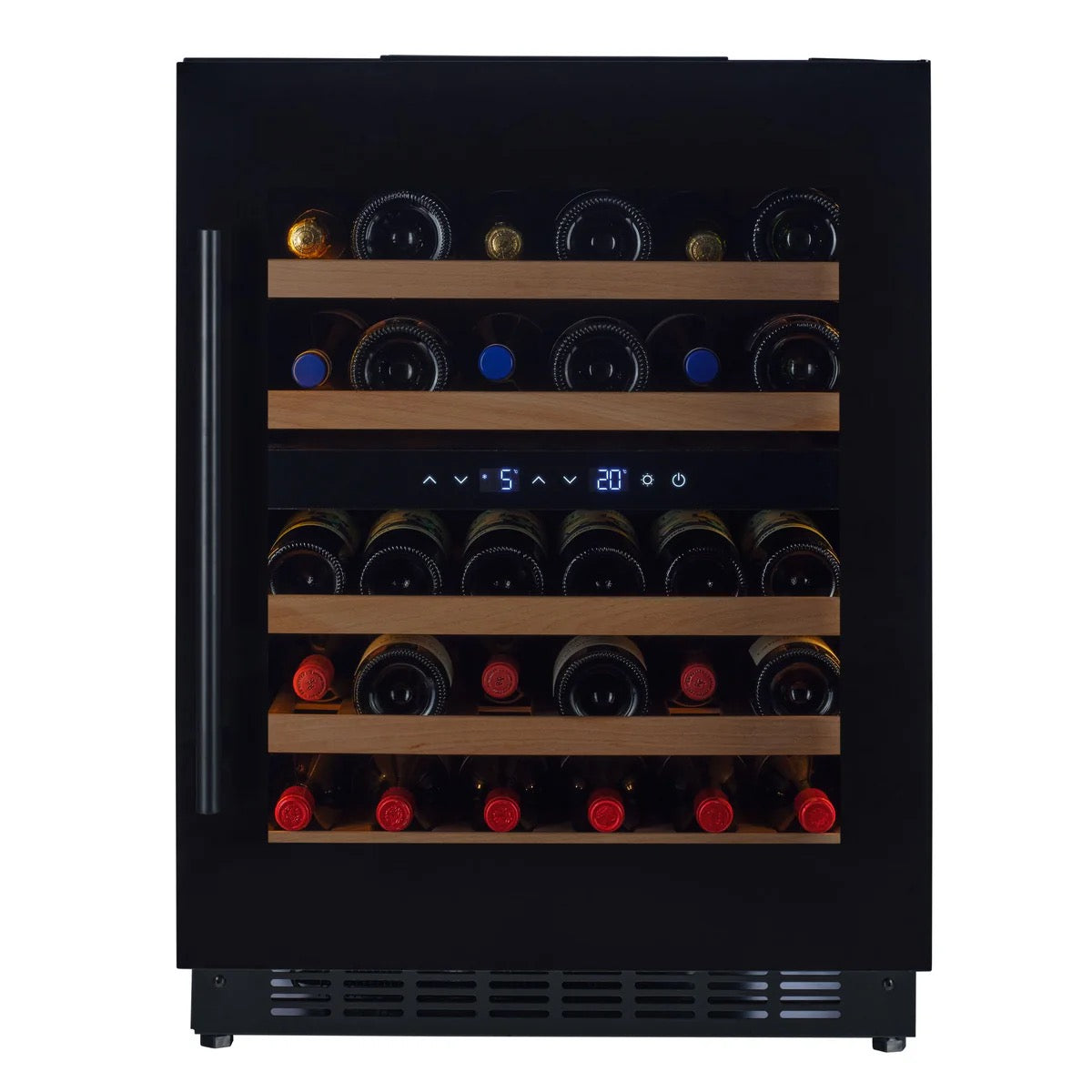 CELLA - 600mm - 36 Burgundy Bottles - Undercounter Wine Cooler - Dual Zone - W34-BH