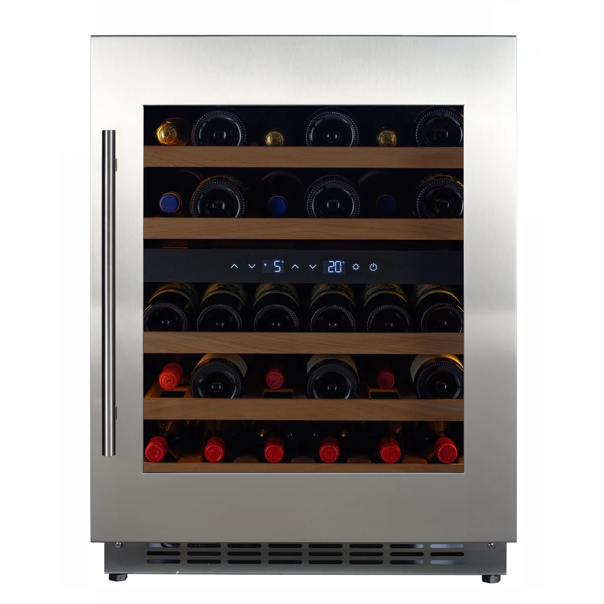 CELLA - 600mm - 36 Burgundy Bottles - Undercounter Wine Cooler - Dual Zone - W34-SSH