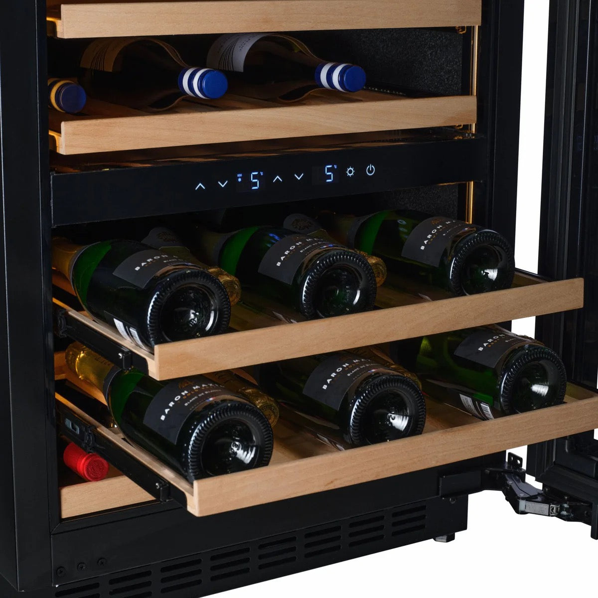 CELLA - 600mm - 36 Burgundy Bottles - Undercounter Wine Cooler - Dual Zone - W34-SSH