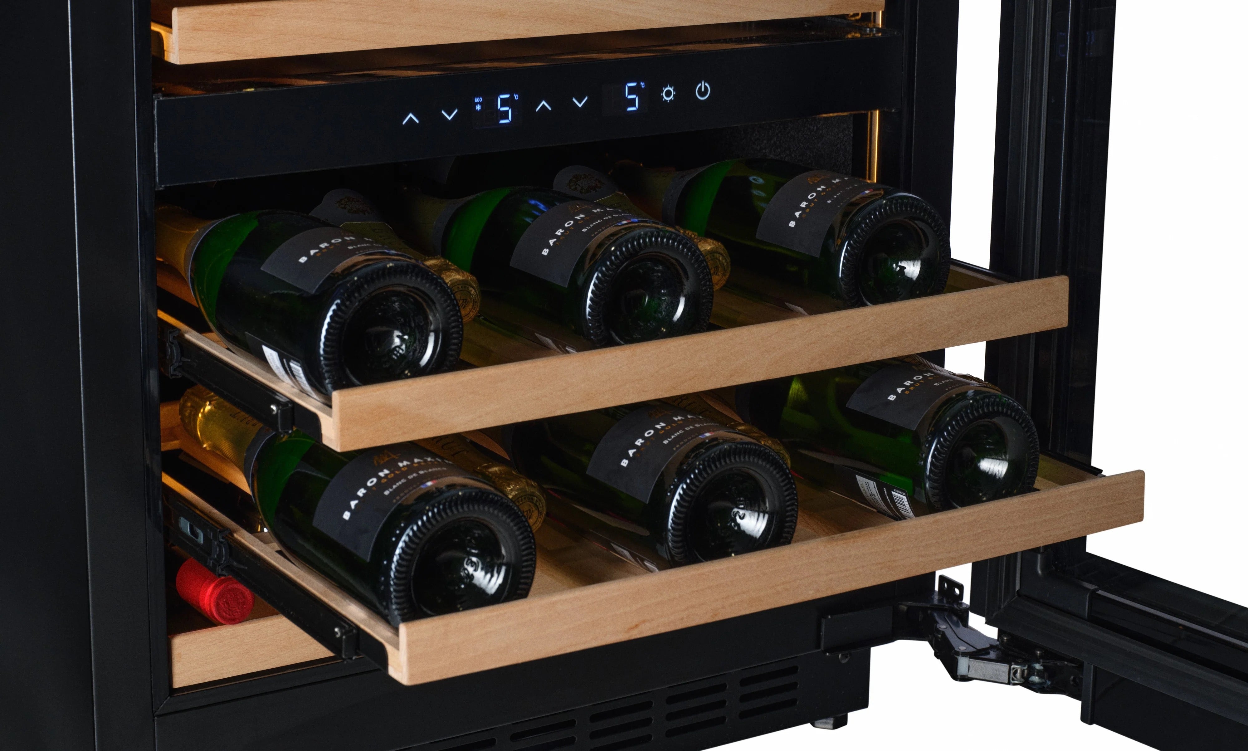 CELLA - 600mm - 36 Burgundy Bottles - Undercounter Wine Cooler - Dual Zone - W34-SSH