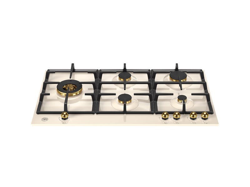 Bertazzoni 90 cm Gas hob with lateral dual wok Heritage Series