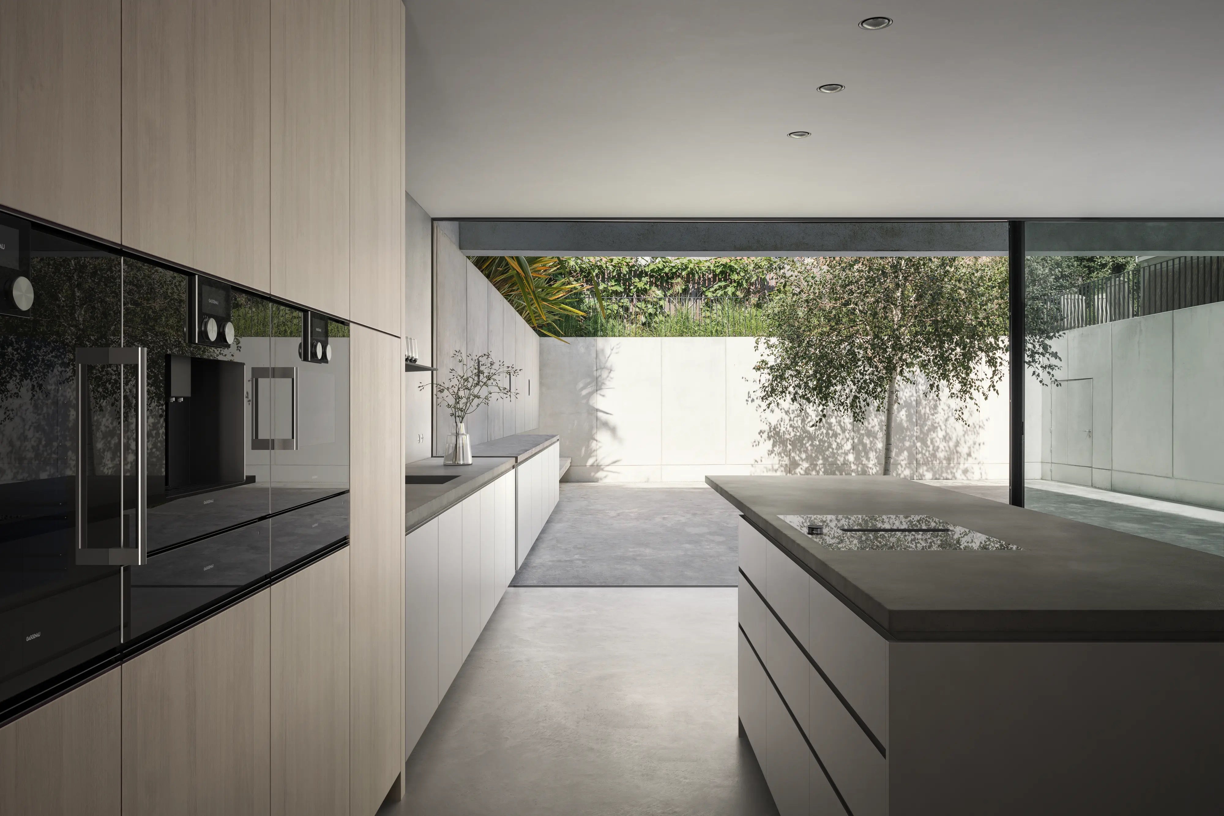 Gaggenau 200 series Flex induction cooktop with integrated ventilation system 80 cm