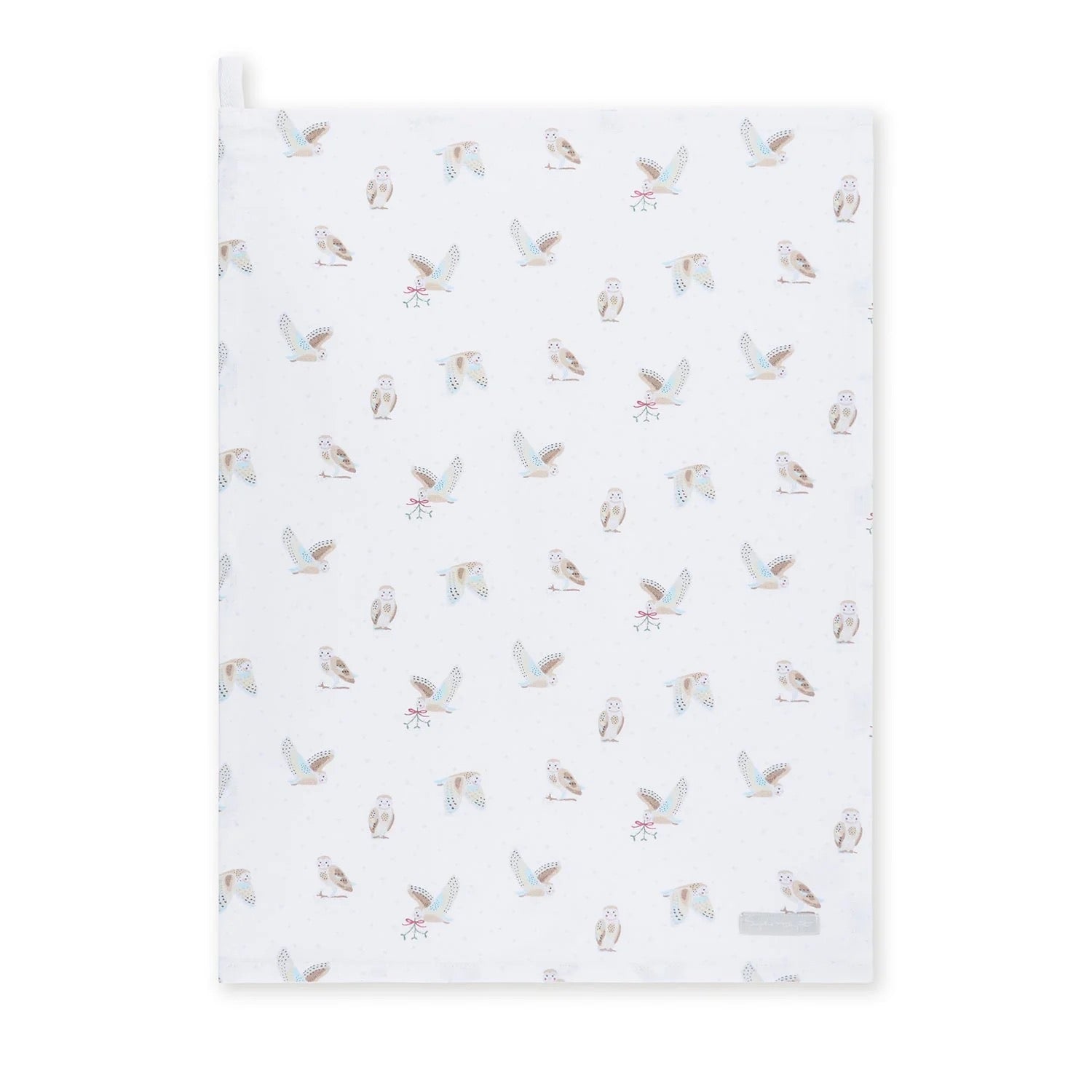 Sophie Allport Snowy Owls Tea Towel
