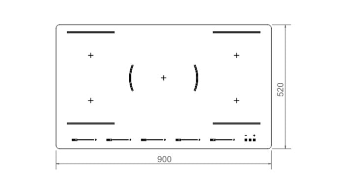 Bertazzoni Modern 90 cm Induction Hob, 2 multizone