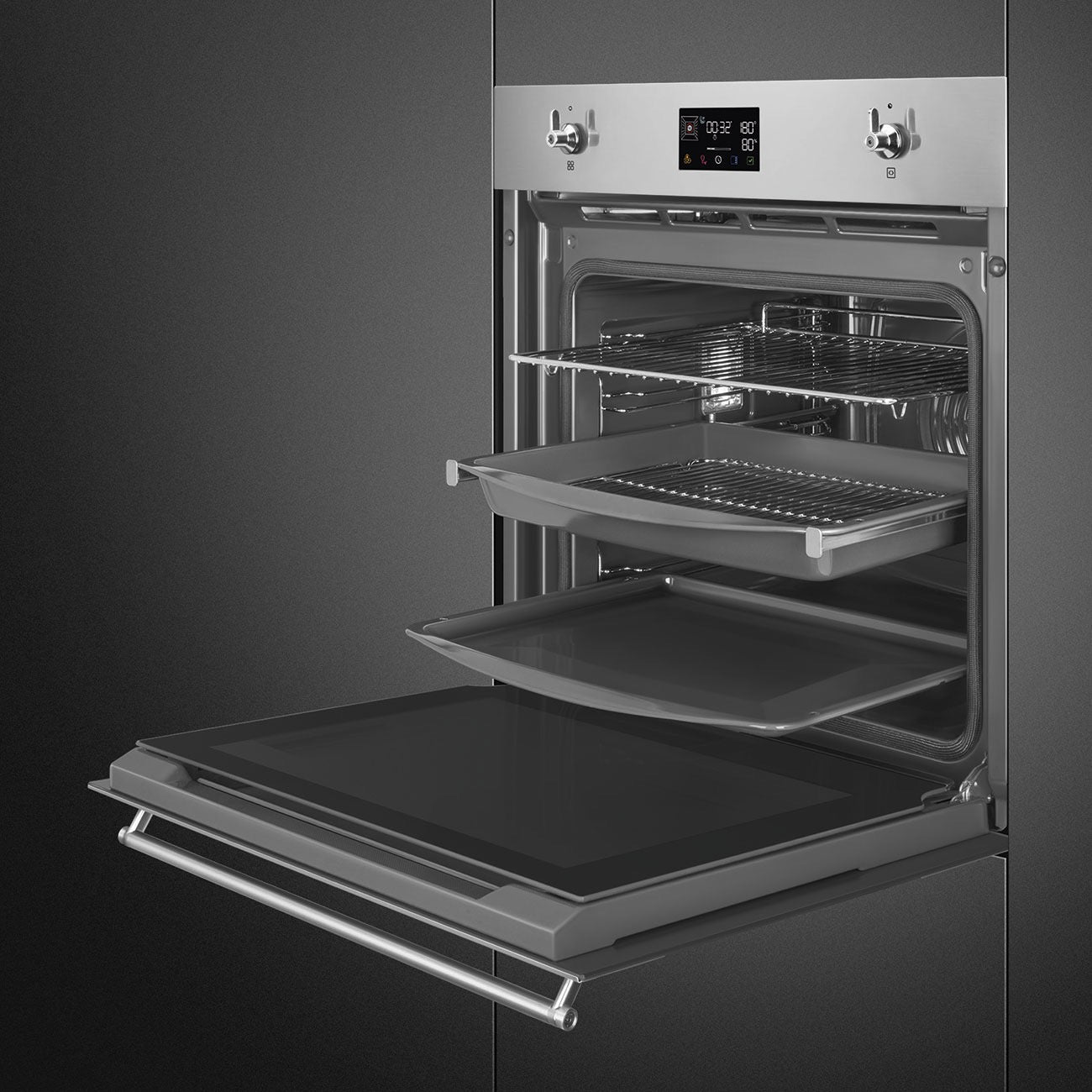 Smeg Classic Pyrolytic Steam Combi Multifunction Oven Stainless Steel -  SOP6302S2PX