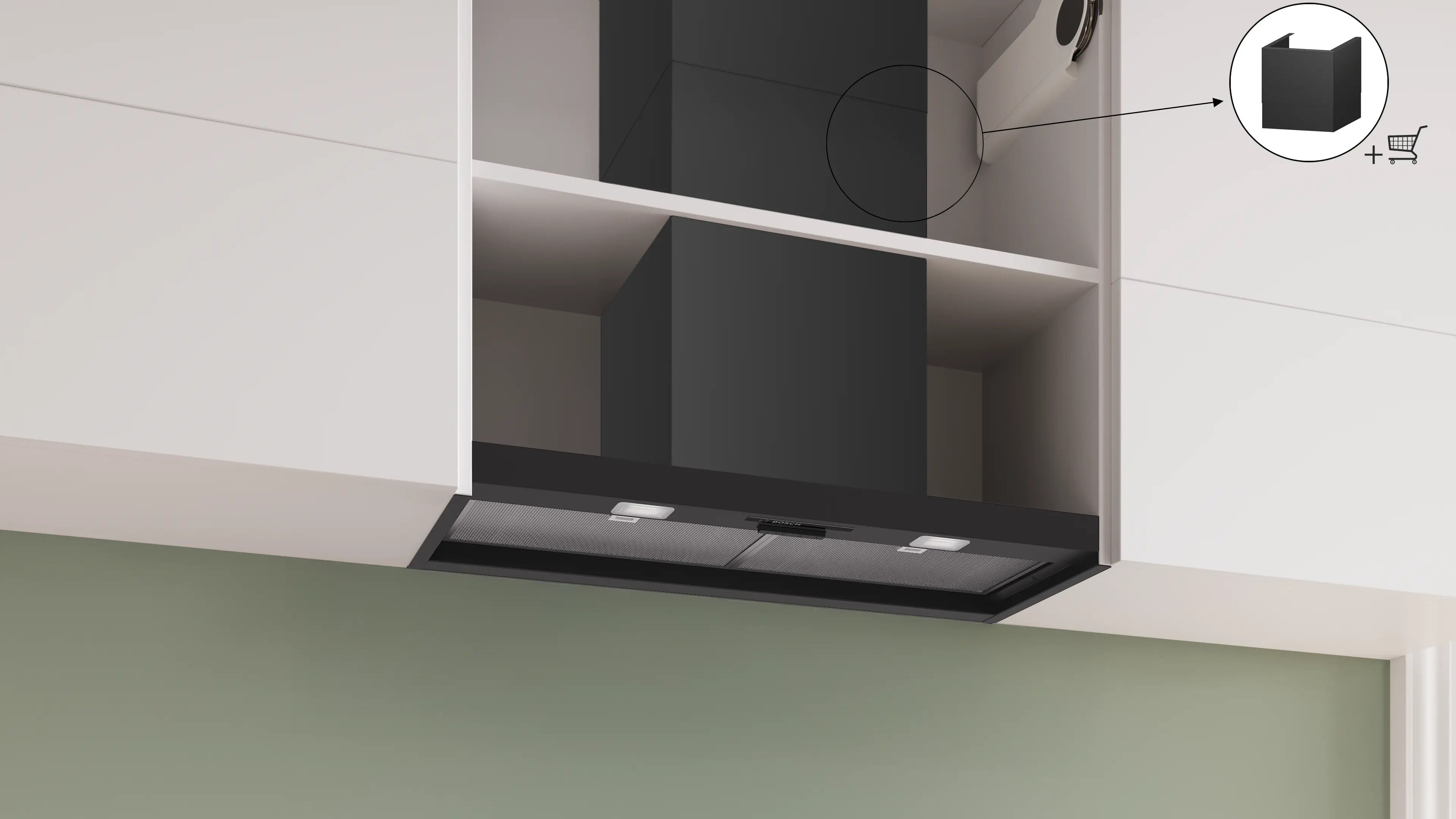 Bosch Series 2 Integrated Design Hood 80 cm Matt black - DBB83BC60B