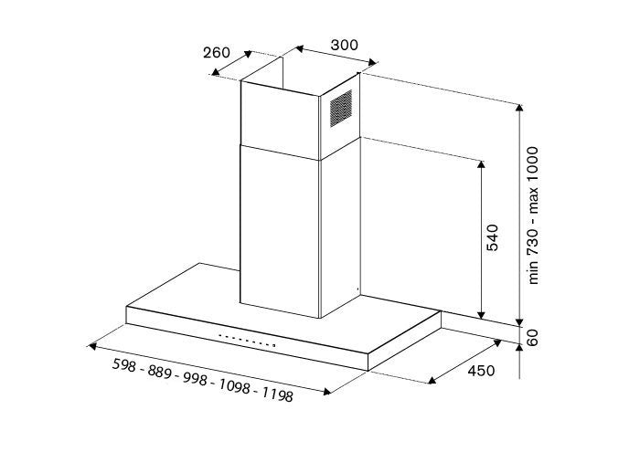 Bertazzoni Master Series 100cm Wallmount Hood
