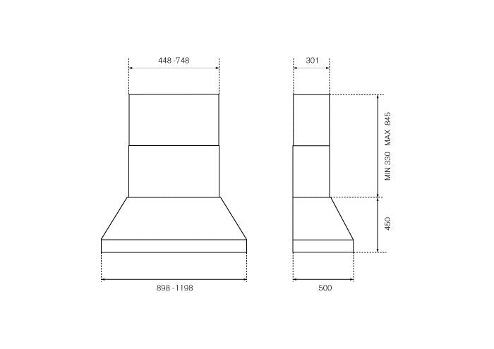 Bertazzoni Master Series 120cm Wallmount Cooker Hood