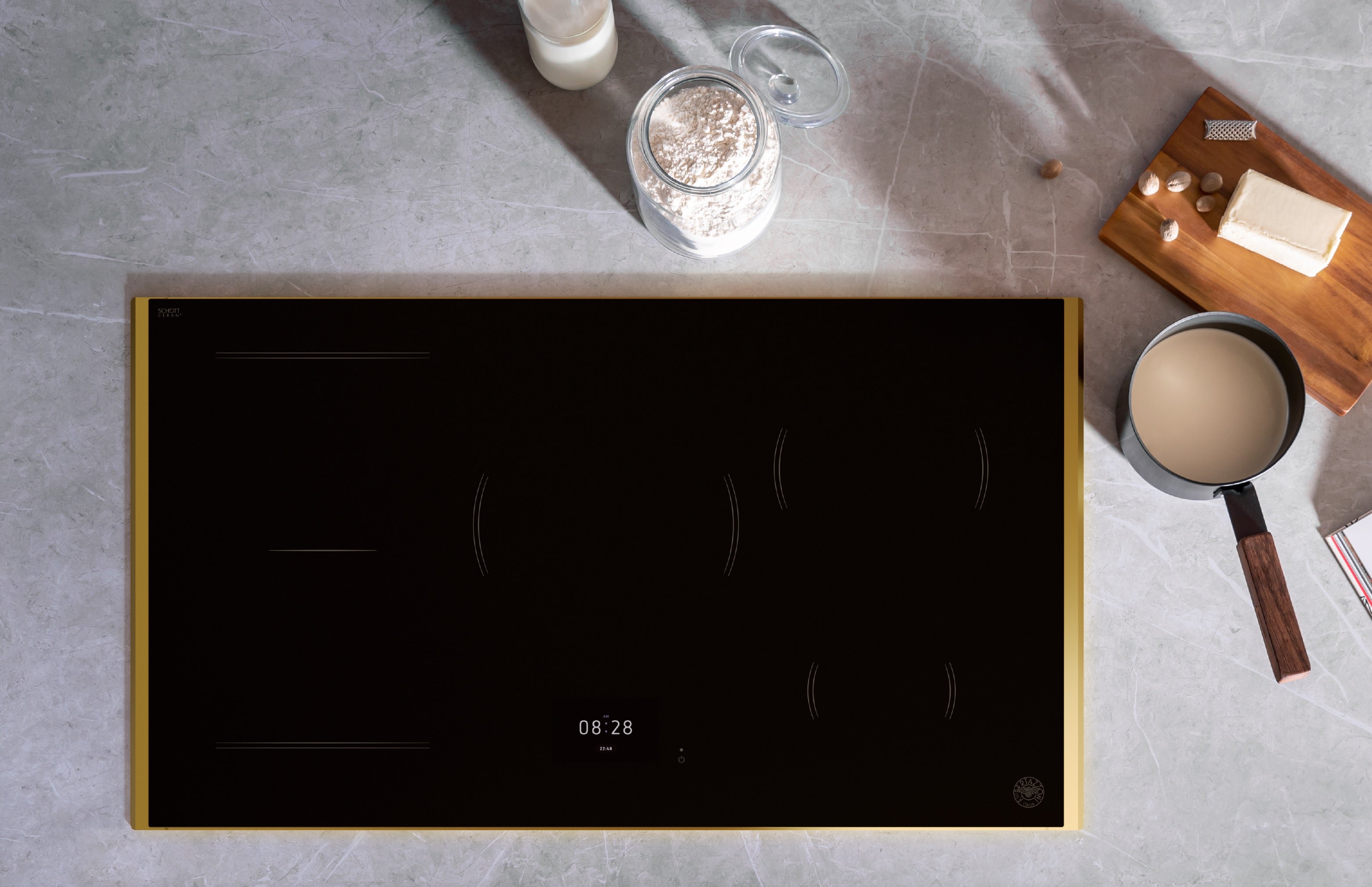 Bertazzoni Modern 78 cm Induction Hob with Metal Frame, 4 cooking zones, TFT display