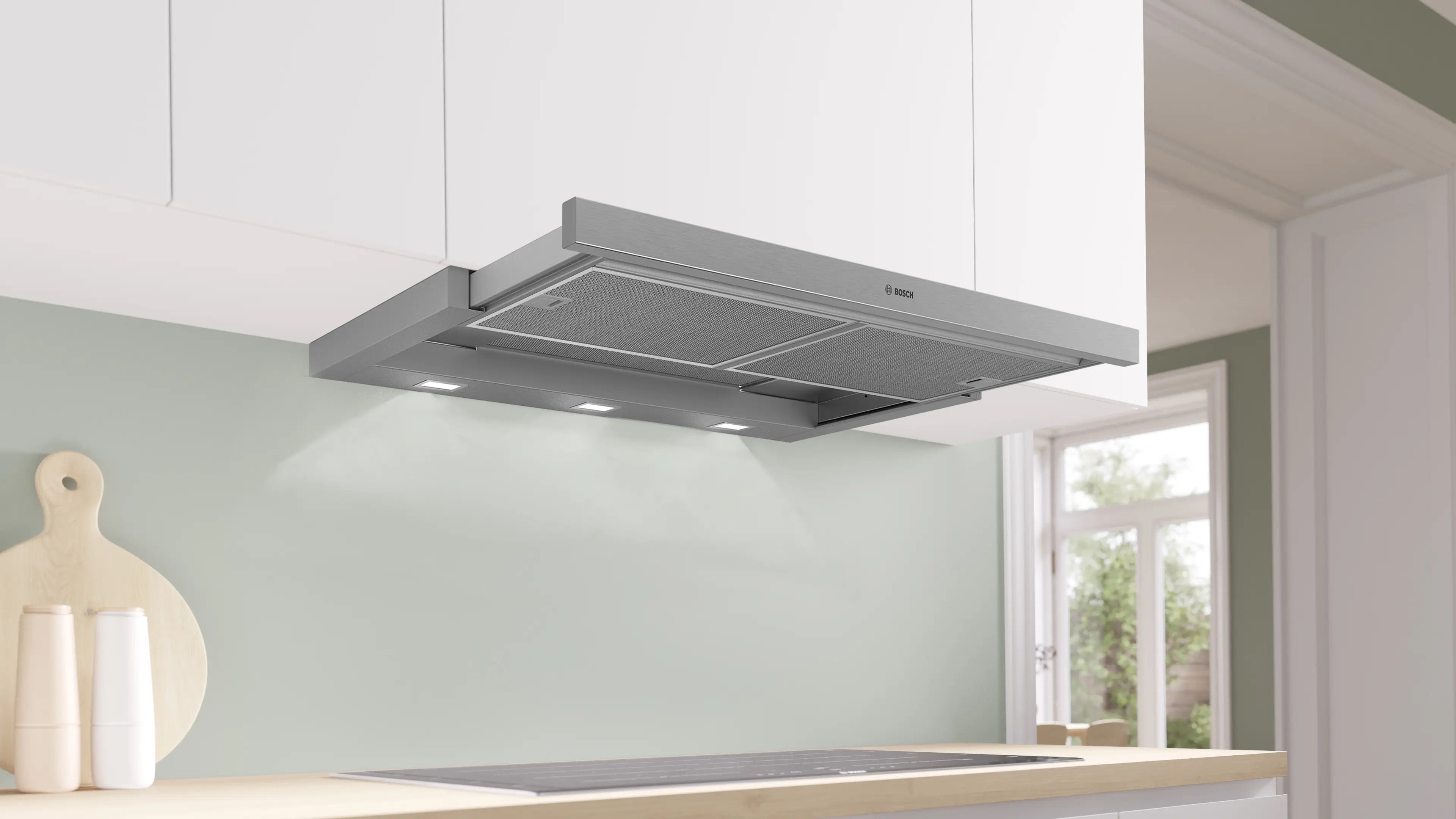 Bosch Series 4 Telescopic cooker hood 90 cm Silver metallic - DFS097A51B