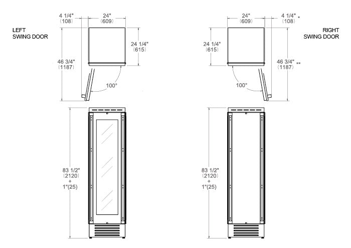 Bertazzoni Master Series 60cm Built-in Wine Column