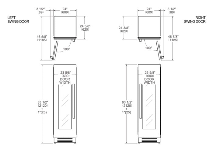 Bertazzoni Master Series 60cm Built-in Wine Column