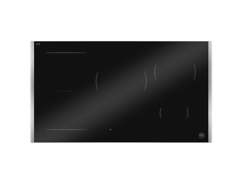 Bertazzoni Modern 90 cm Induction Hob with Metal Frame, 5 cooking zones, hidden white LED slider