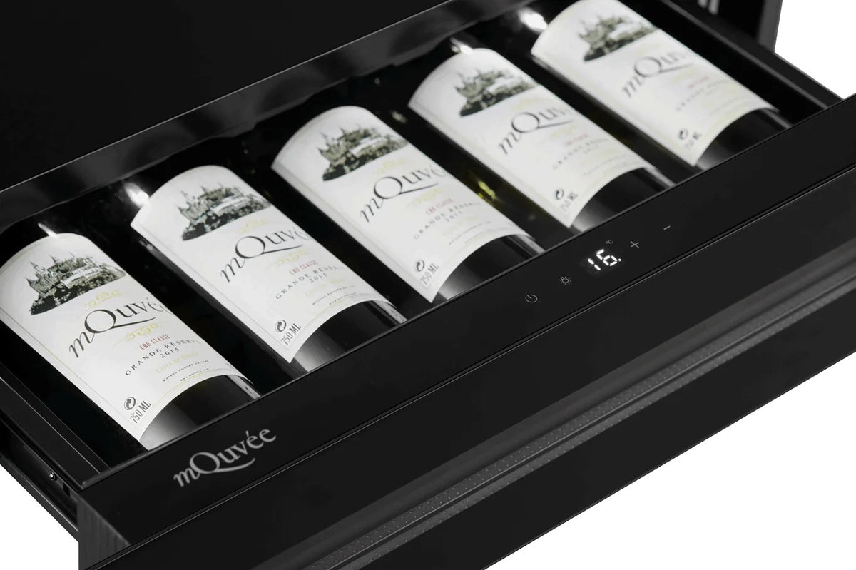 MQuvee Integrated Wine Fridge - WineKeeper Exclusive 5S Push-Pull