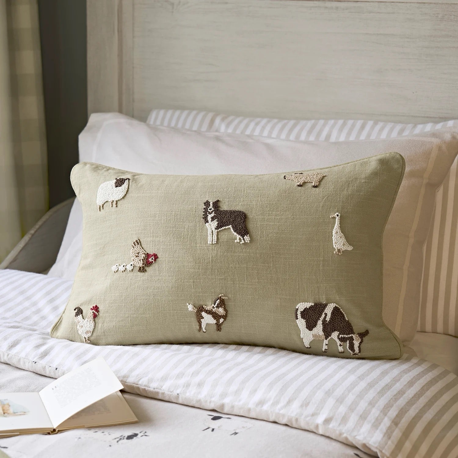 Sophie Allport Farm Friends Embroidered Cushion