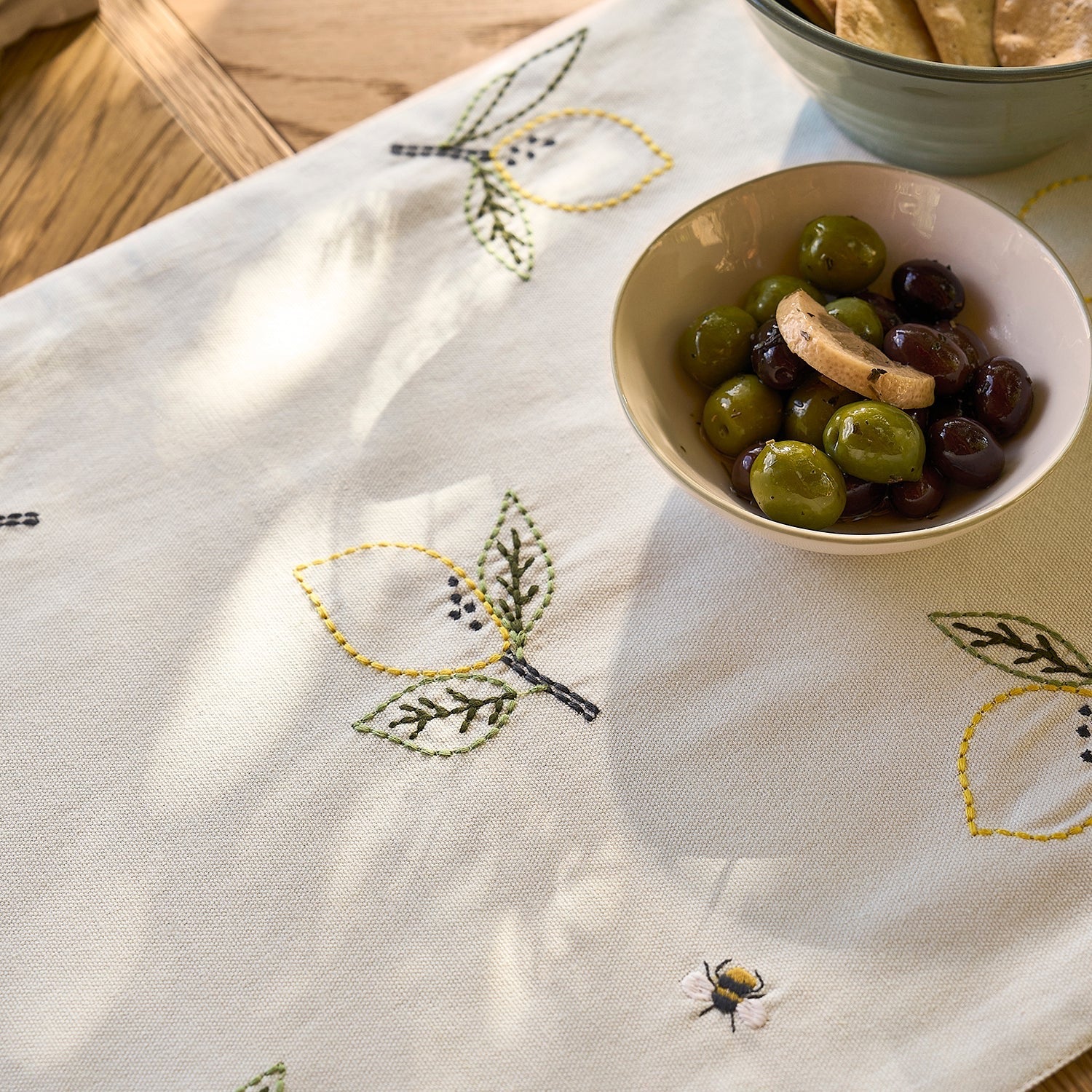 Sophie Allport Lemons Embroidered Table Runner