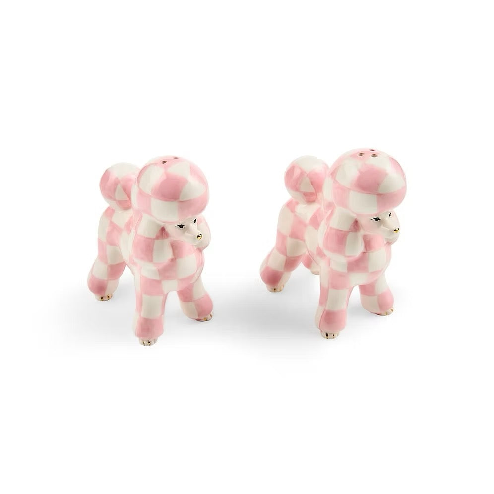 Mackenzie-Childs Rosy Poodle Salt & Pepper Set