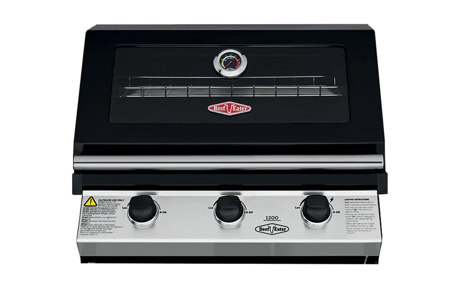 BeefEater Discovery 1200E Series 3 Burner Built In Gas BBQ