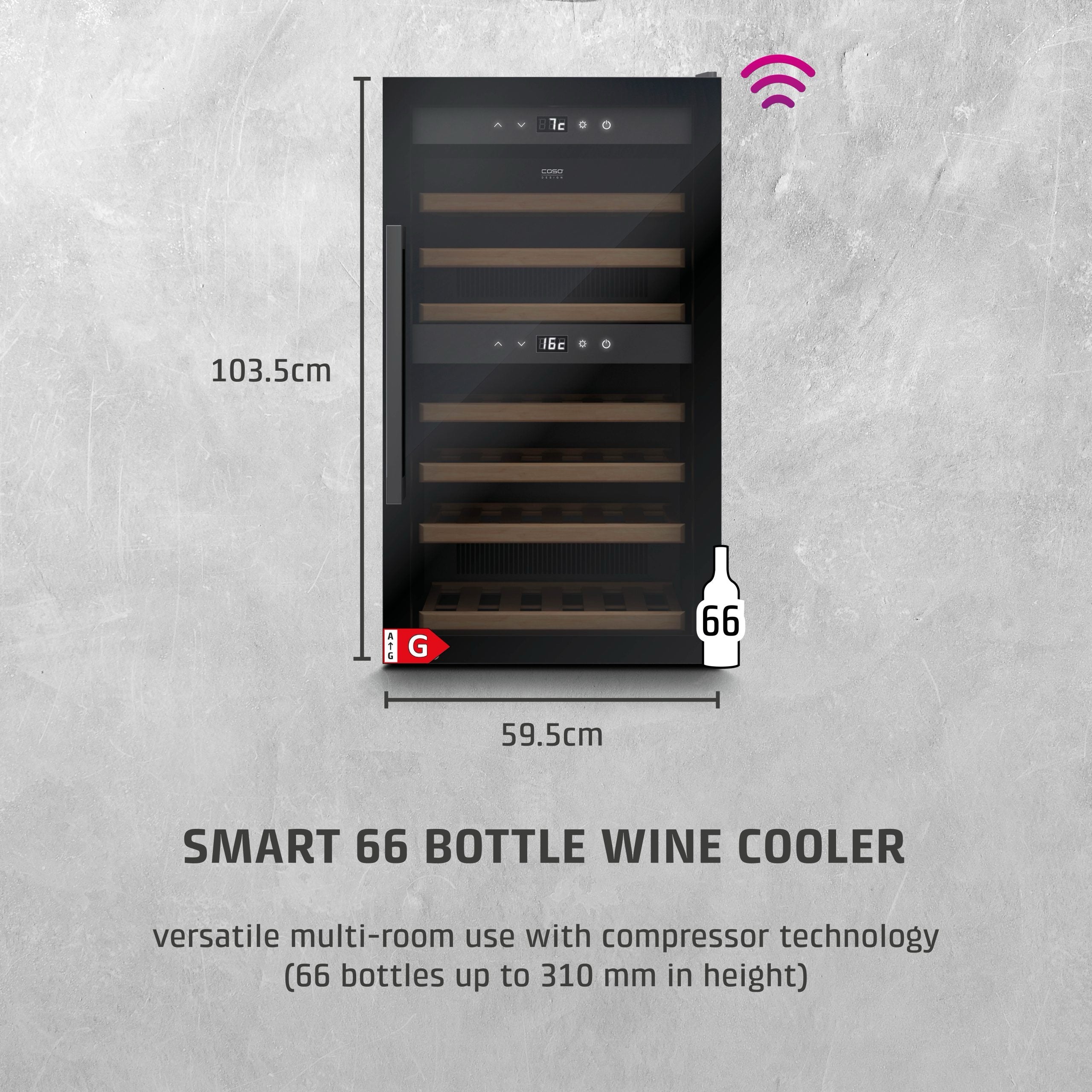 CASO Design WineExclusive 66 Smart Black