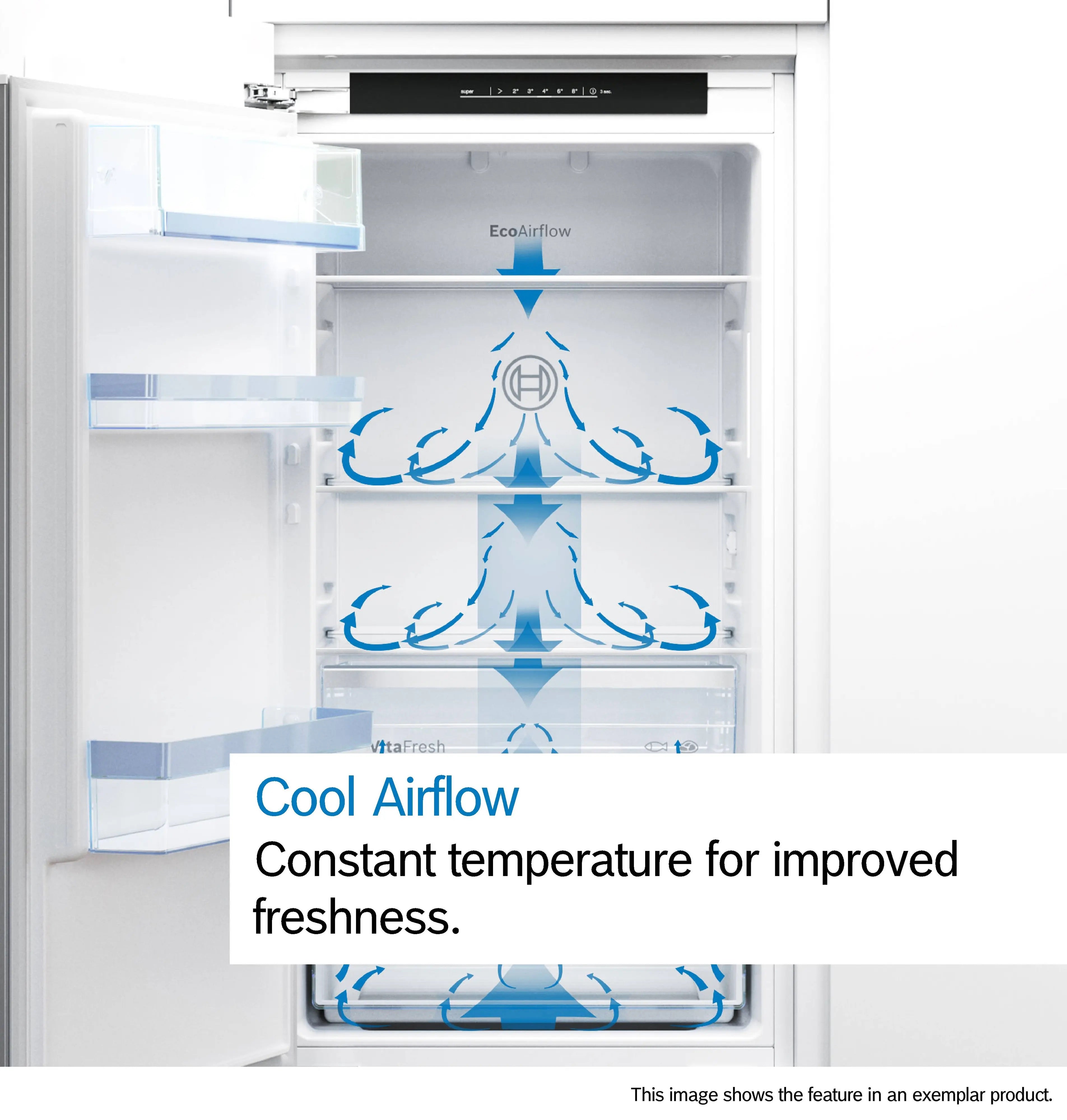 Bosch Series 2 Built-in fridge-freezer with freezer at bottom 193.5 x 69.1 cm - KBN96NSE1G