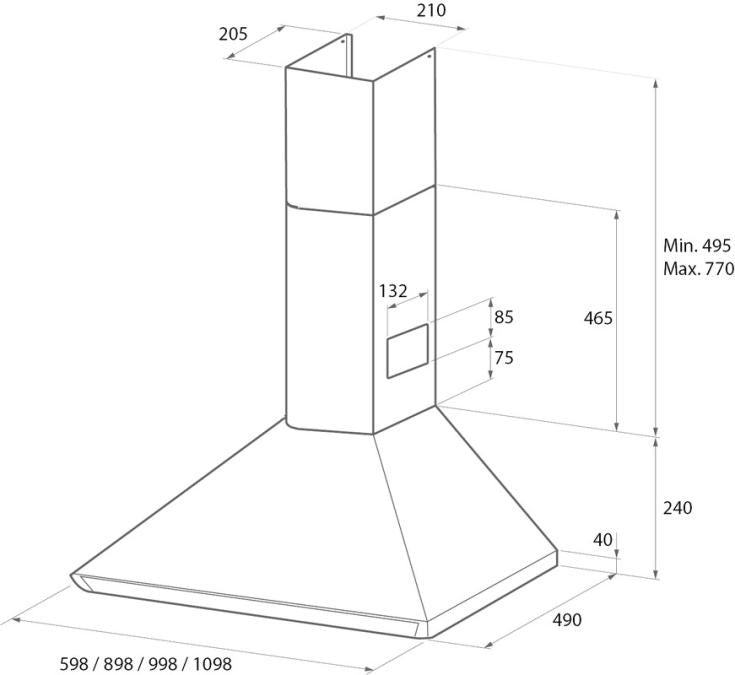 Rangemaster 100 Chimney Cooker Hood