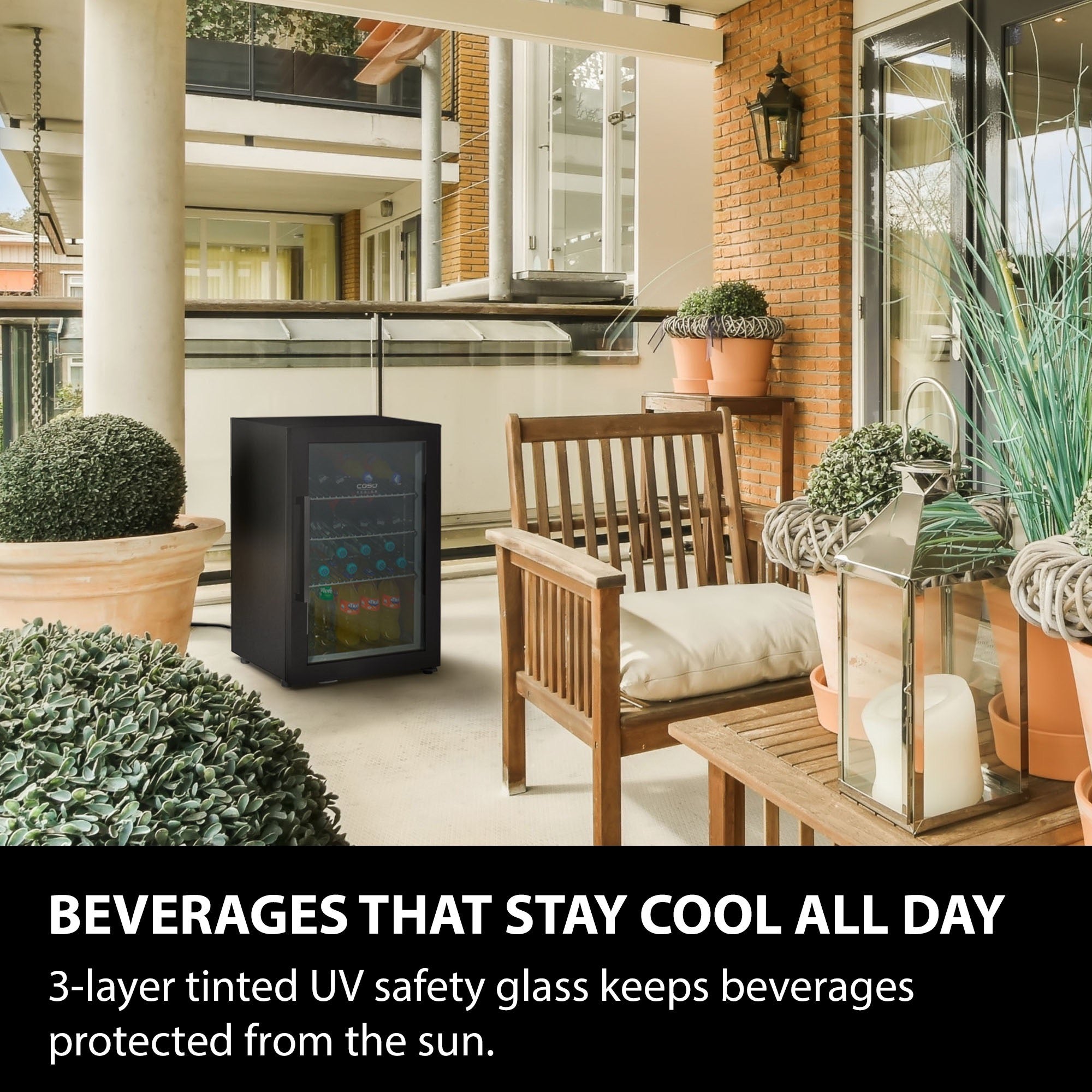 CASO Design Indoor & Outdoor Drinks Cooler Black S-L