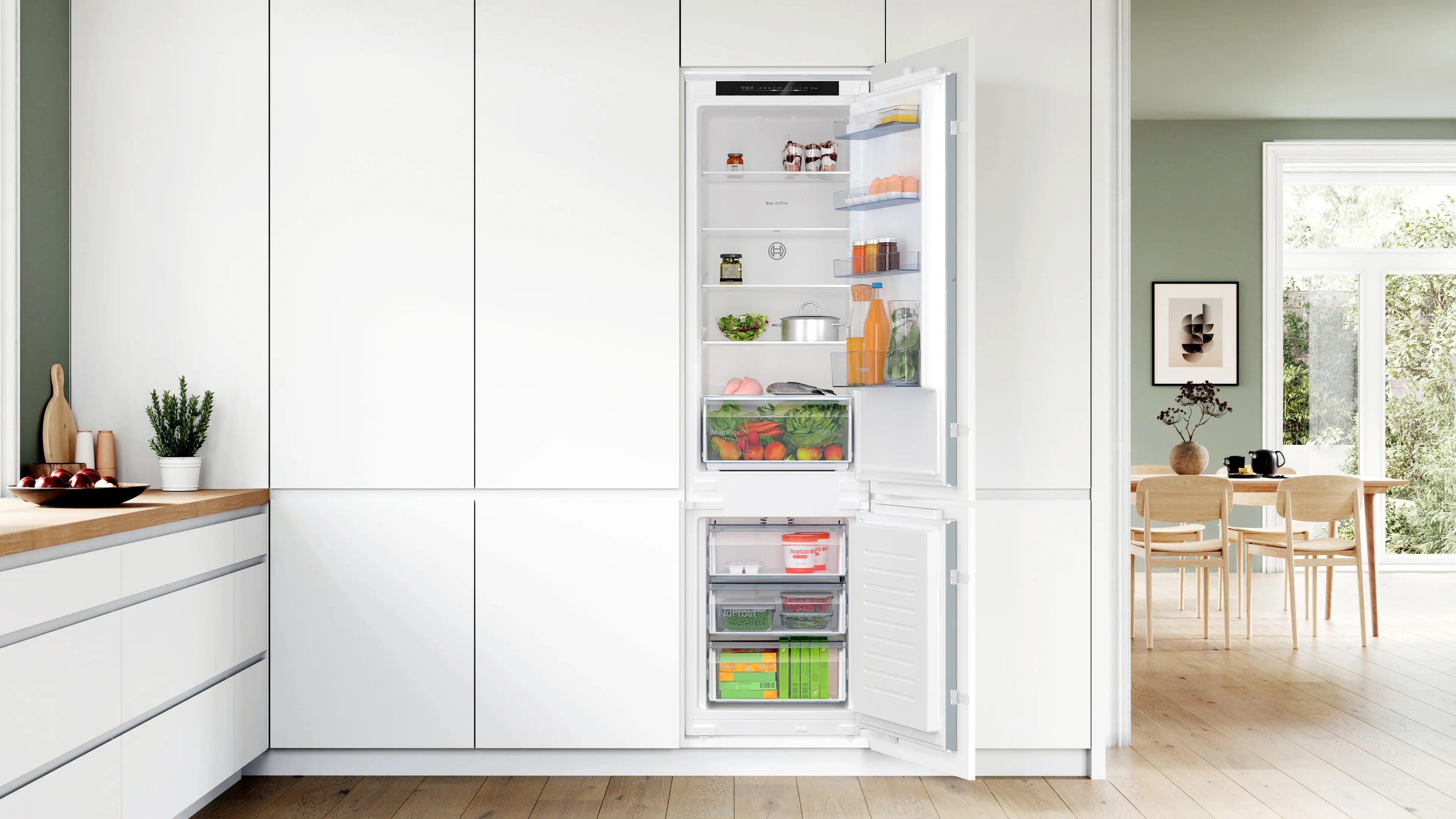 Bosch Series 2 Built-in fridge-freezer with freezer at bottom 193.5 x 54.1 cm - KIN96NSE0G