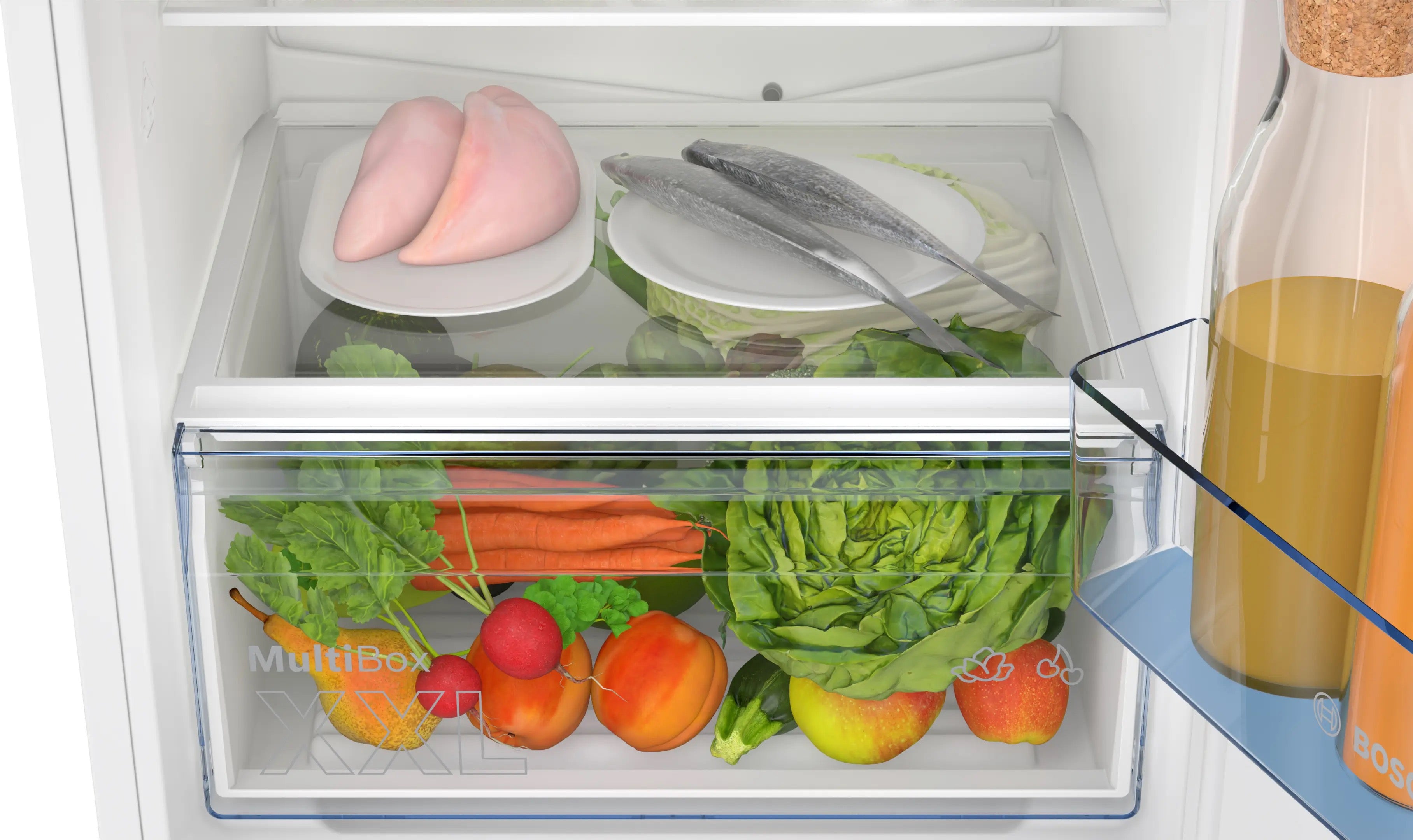 Bosch Series 2 Built-in fridge-freezer with freezer at bottom 193.5 x 54.1 cm - KIN96NSE0G