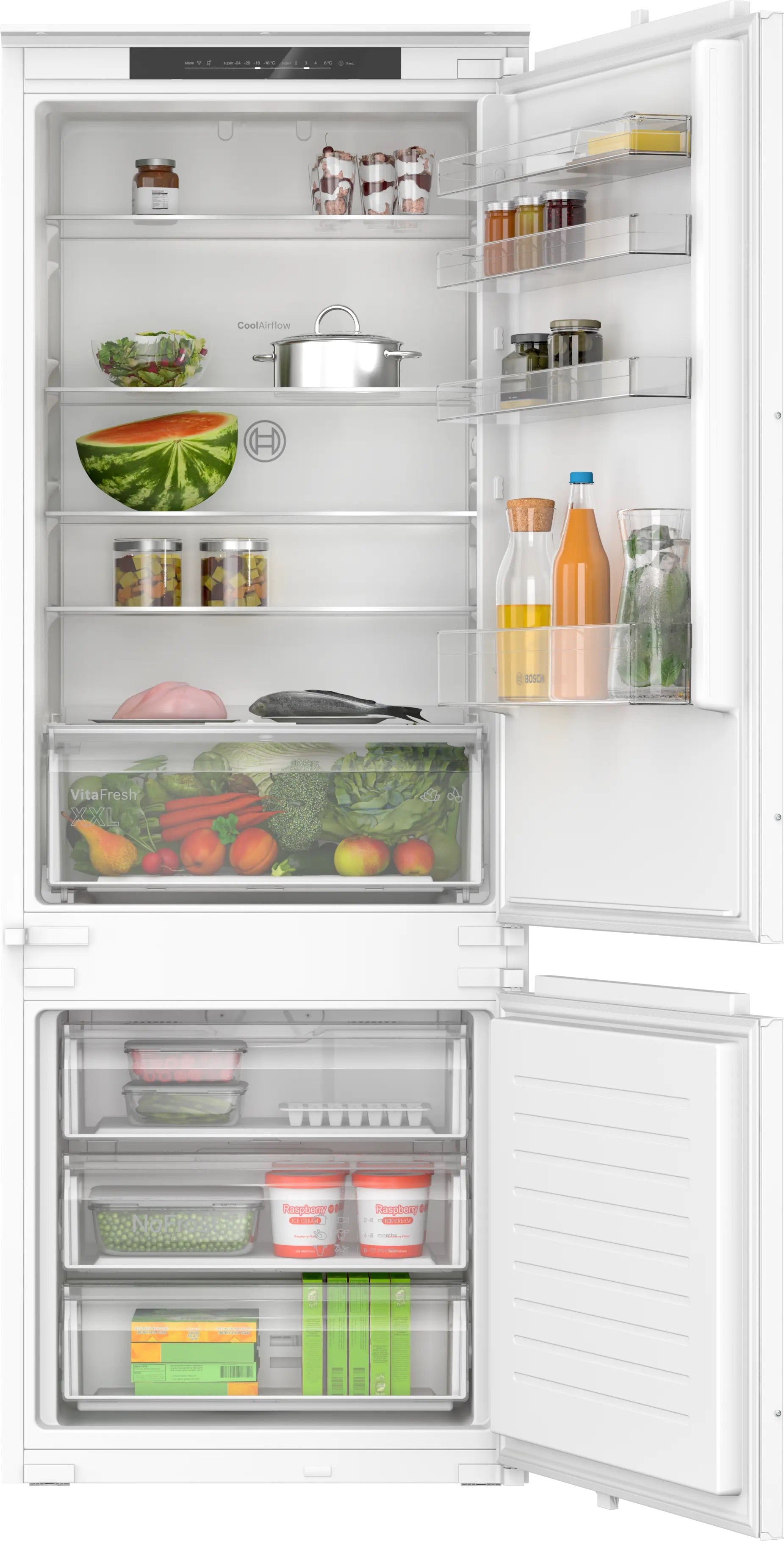 Bosch Series 2 Built-in fridge-freezer with freezer at bottom 193.5 x 69.1 cm - KBN96NSE1G