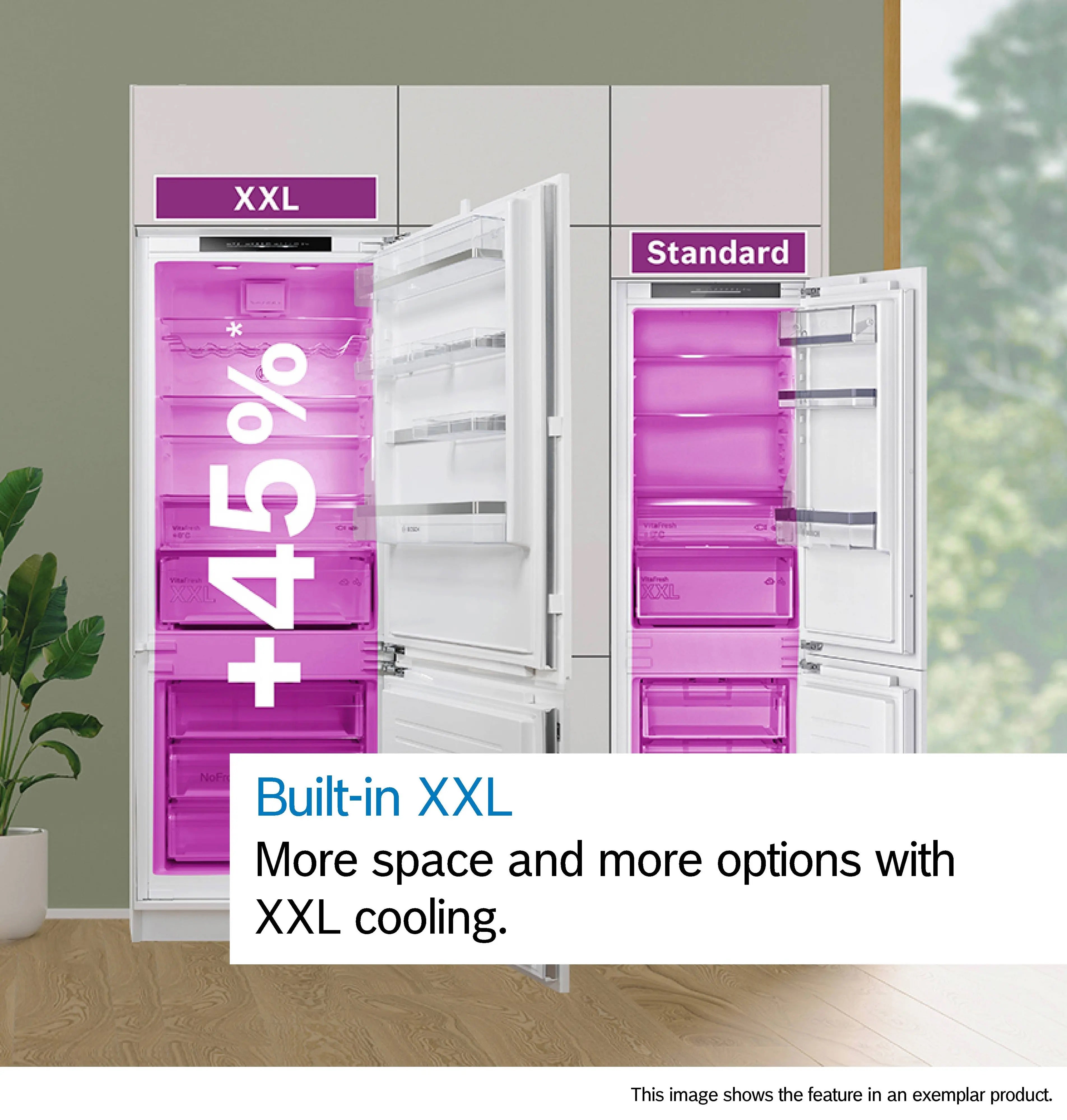 Bosch Series 2 Built-in fridge-freezer with freezer at bottom 193.5 x 69.1 cm - KBN96NSE1G