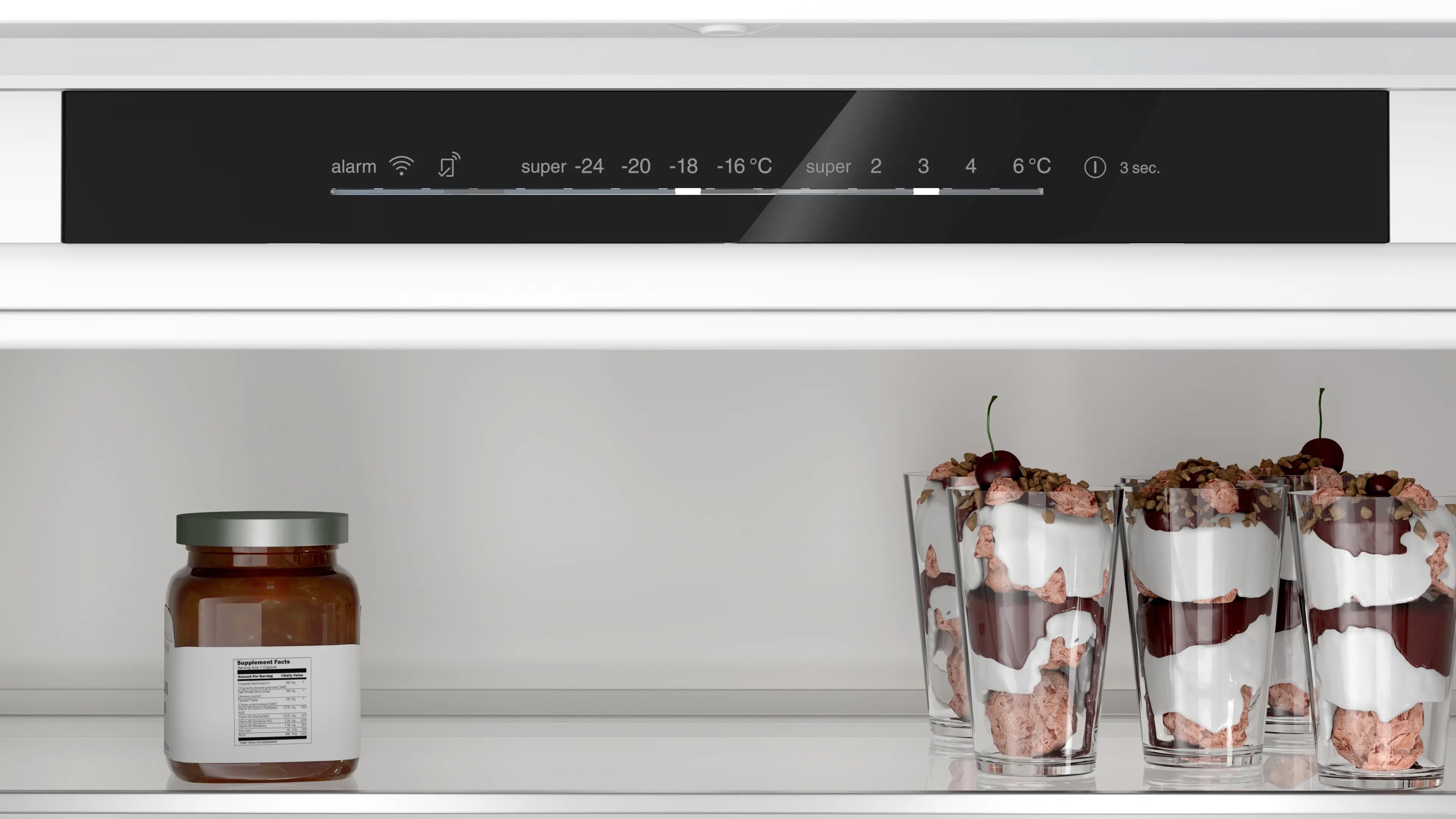 Bosch Series 2 Built-in fridge-freezer with freezer at bottom 193.5 x 69.1 cm - KBN96NSE1G