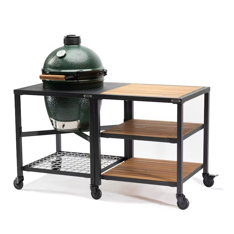 BIG GREEN EGG MODULAR NEST + EXPANSION FRAME + ACACIA SHELVES