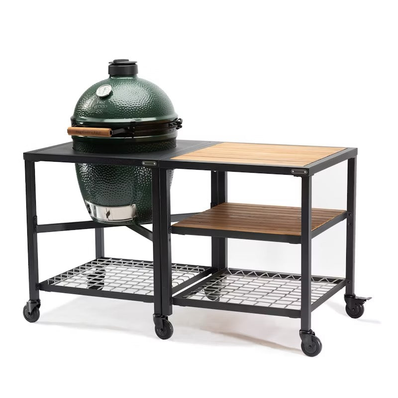 BIG GREEN EGG MODULAR NEST + EXPANSION FRAME + ACACIA SHELVES
