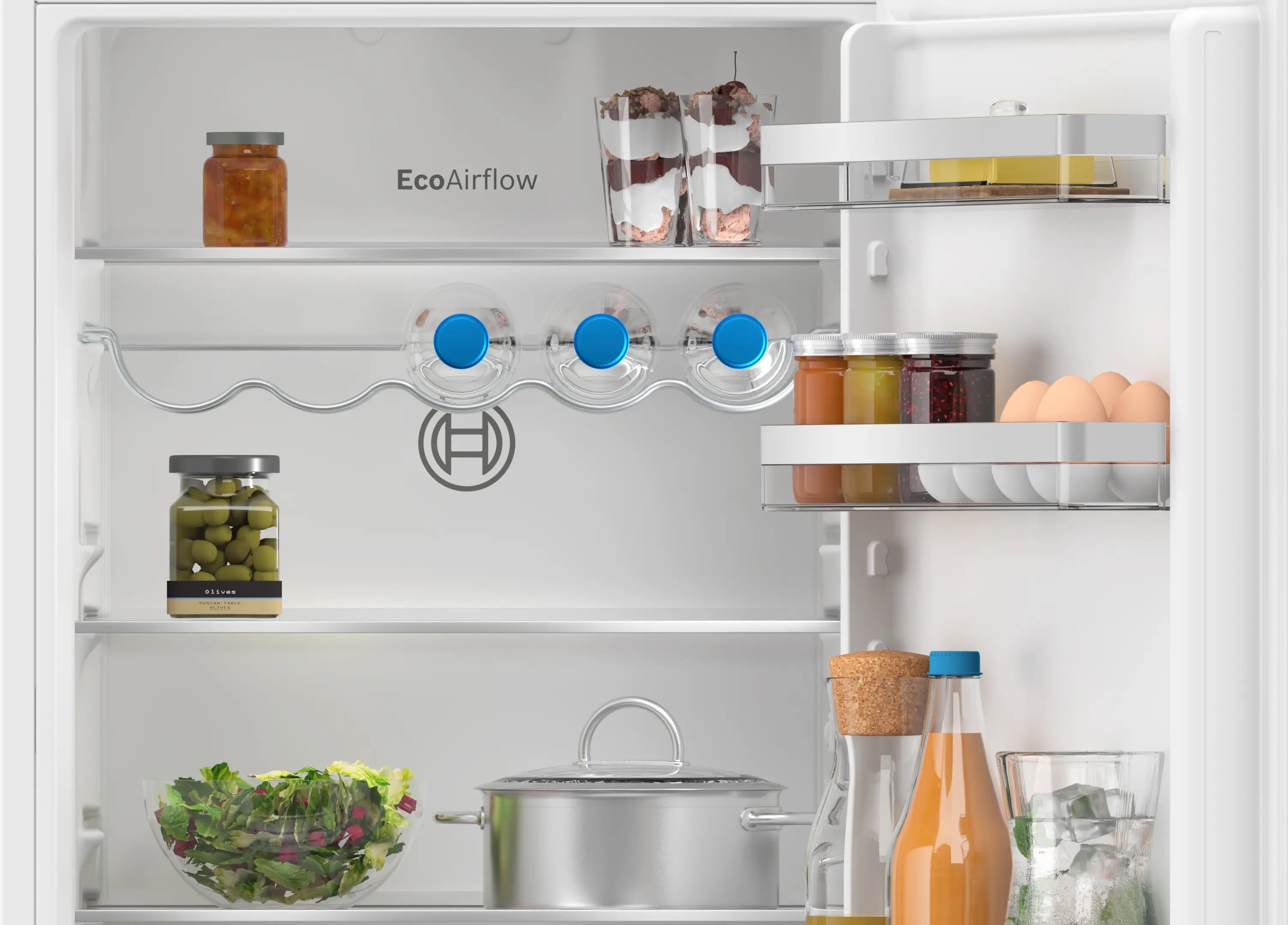 Bosch Series 4 Built-in fridge-freezer with freezer at bottom 177.2 x 54.1 cm - KIN86VFE0G