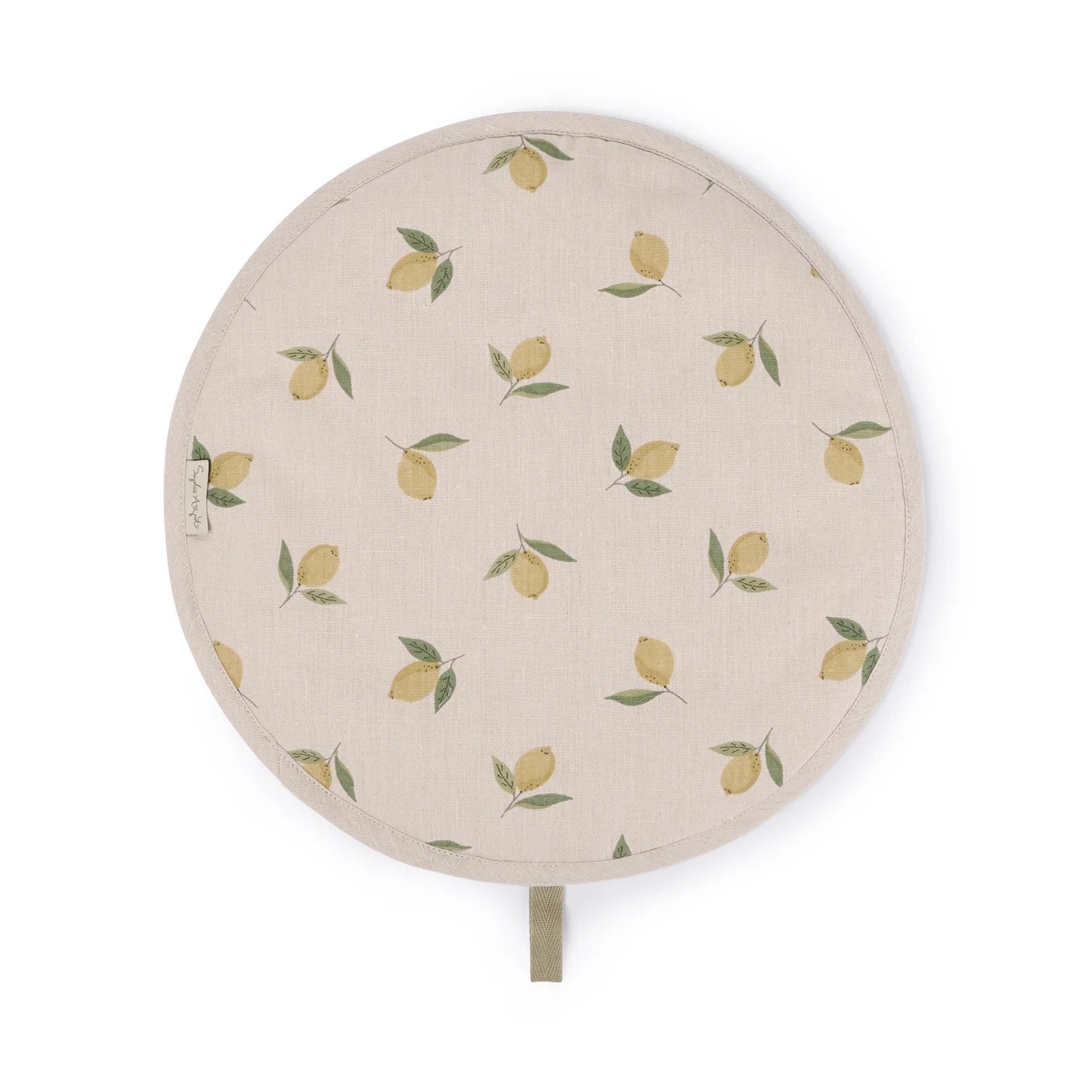 Sophie Allport Lemons Linen Circular Hob Cover