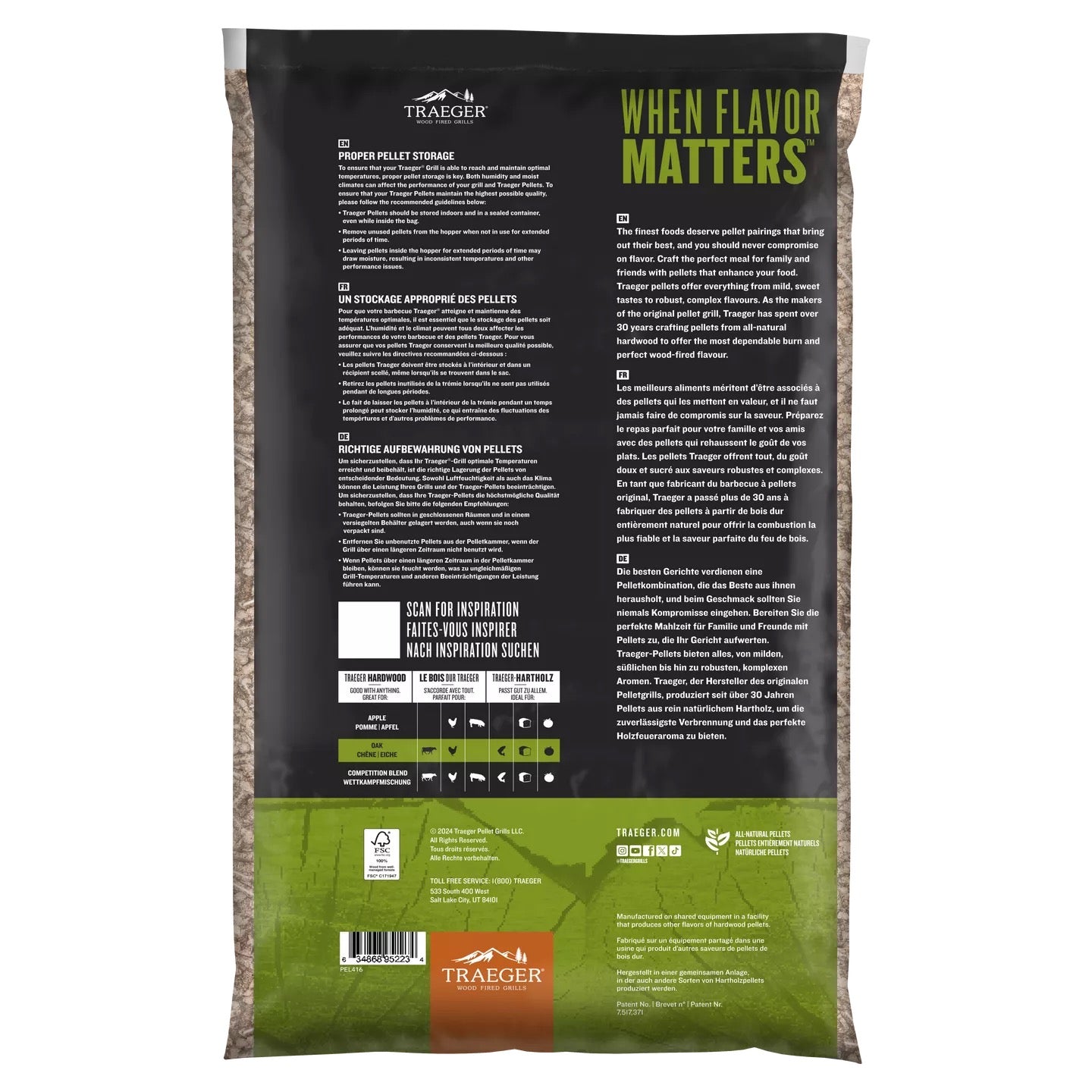 Traeger Oak Wood Pellets