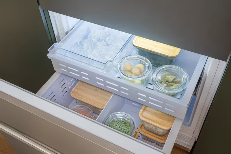Bertazzoni 90cm built-in bottom mount refrigerator with ice maker and water dispenser