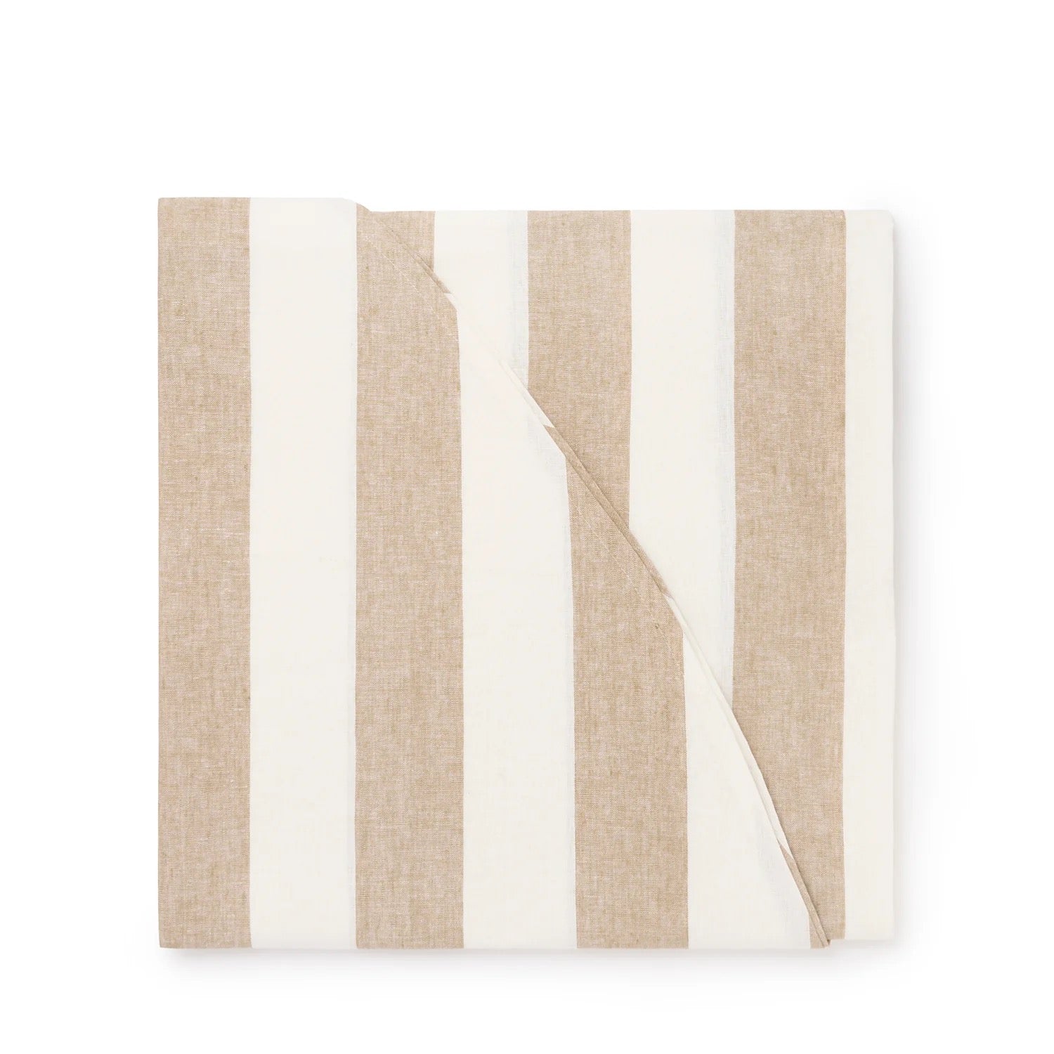 Sophie Allport Witham Sand Stripe Round Linen Tablecloth