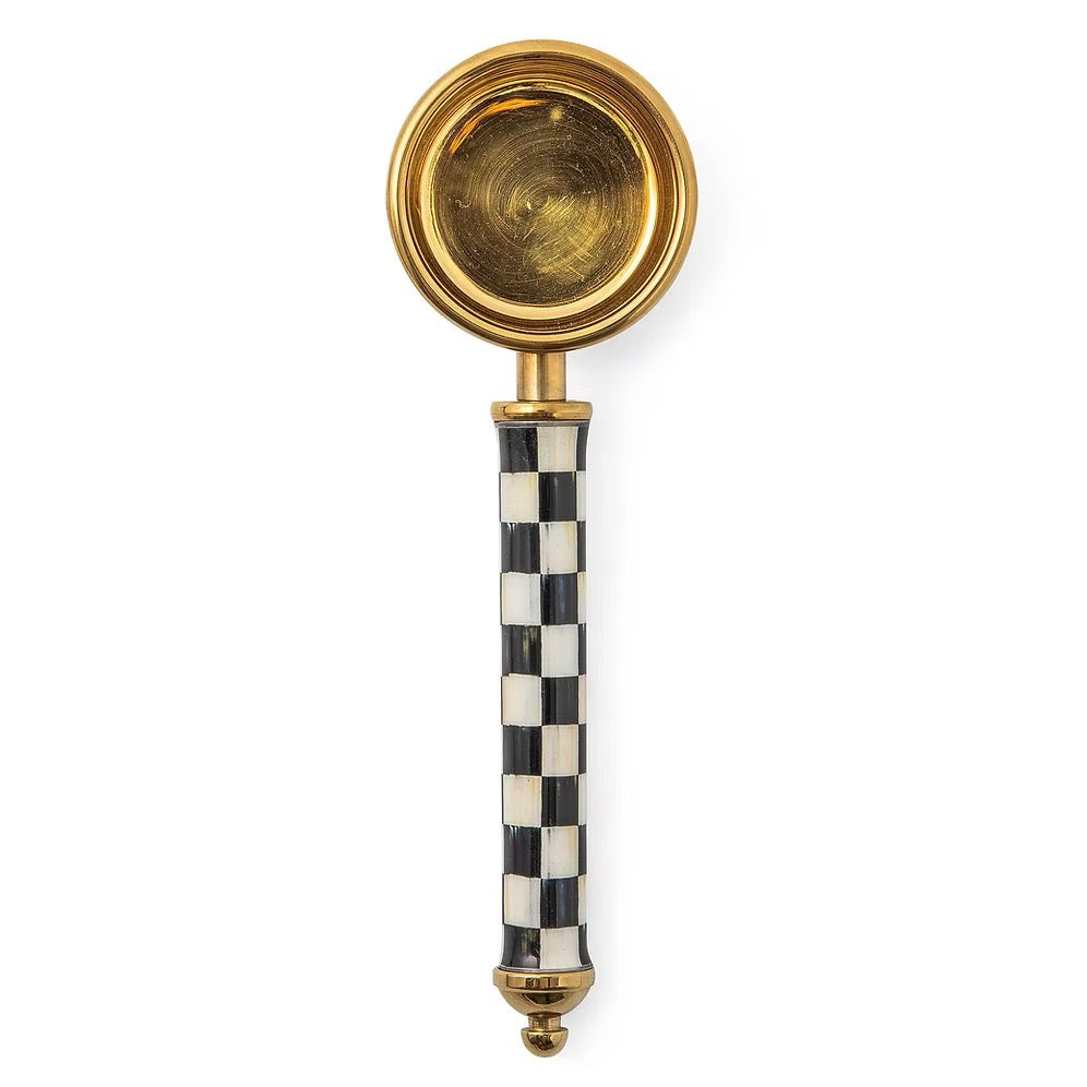 Mackenzie-Childs Courtly Check Supper Club Gold Coffee Scoop