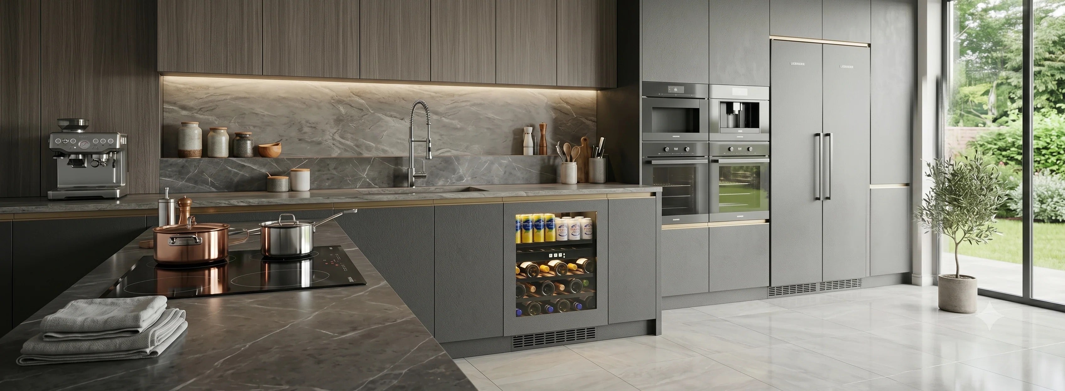 CELLA Beverage Centre (Wine & Beverage) - 600mm Handleless - Undercounter - WBV36PANEL-TO