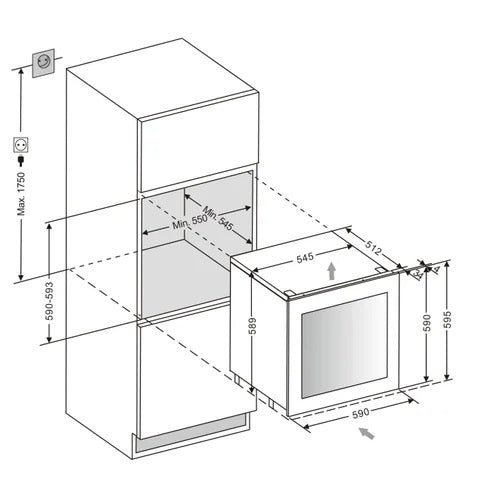 MQuvee Integrated Wine Fridge - WineKeeper 25D