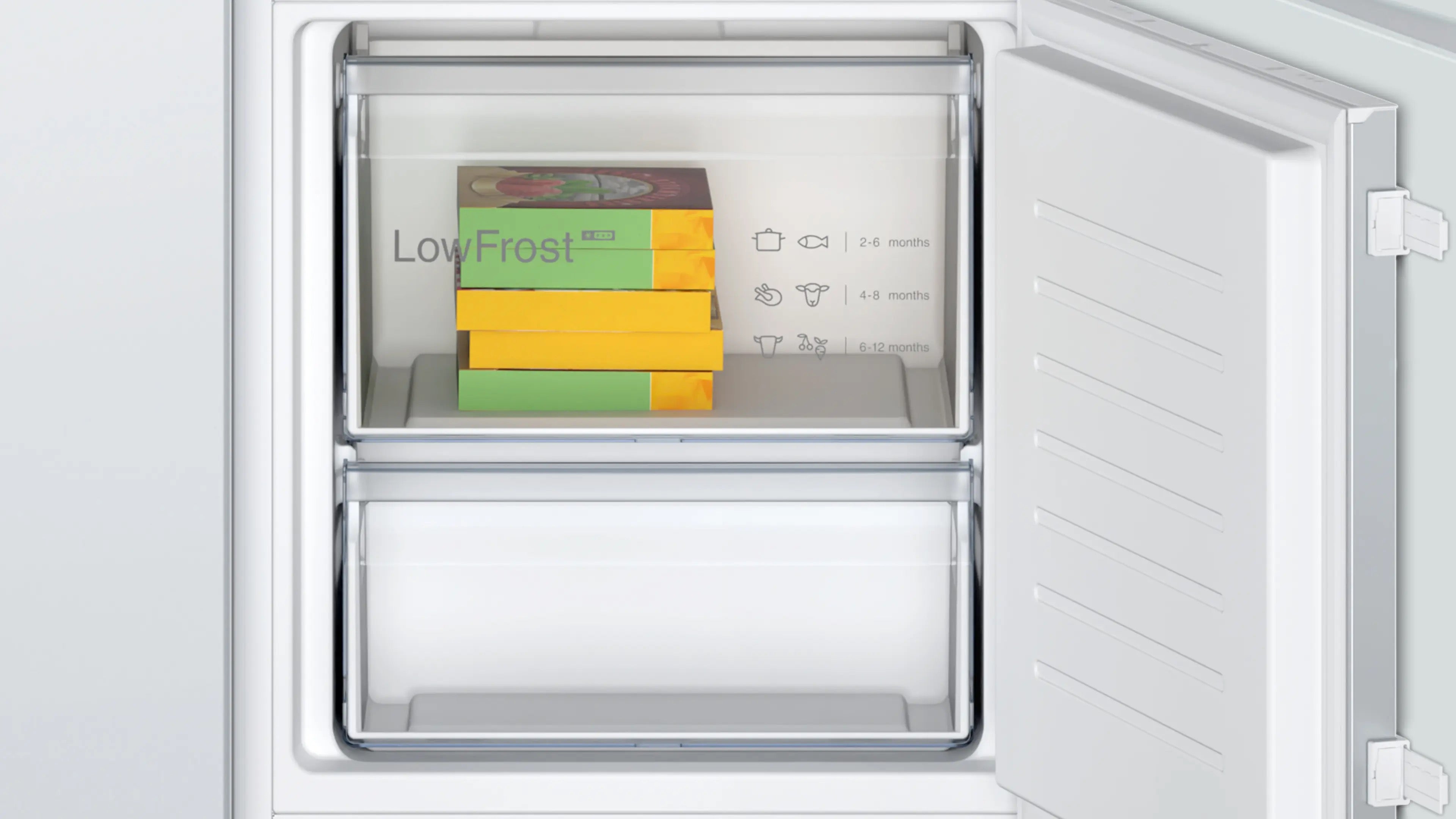 Bosch Series 2 Built-in fridge-freezer with freezer at bottom 177.2 x 54.1 cm - KIV87NSE0G