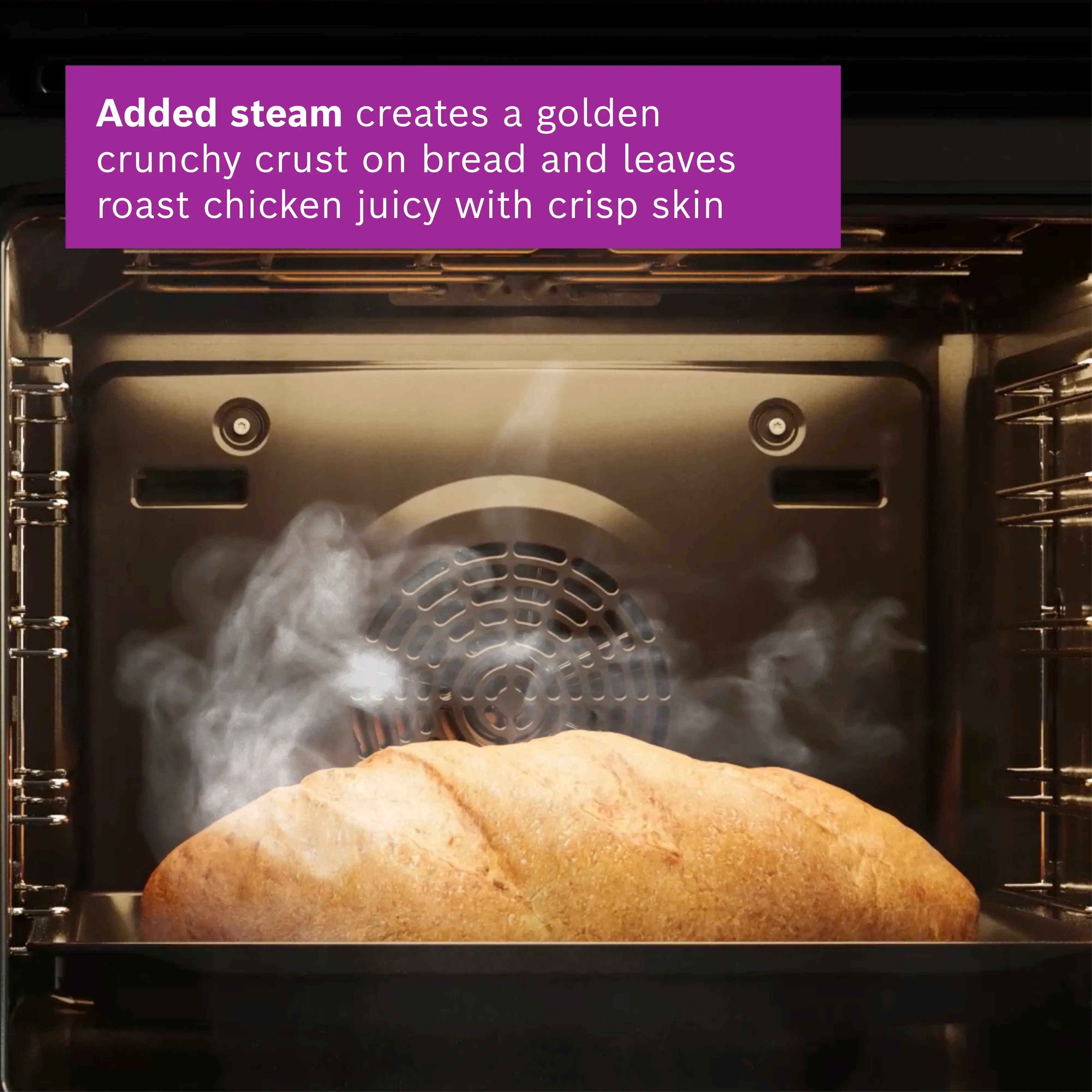 Bosch Series 8 Built-in oven with added steam function 60 x 60 cm Black - HRG7764B1B