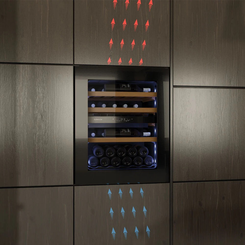 Dunavox Prime-44 - Dual Zone 44 Bottle - Integrated Wine Cooler - DVP-44.120DB